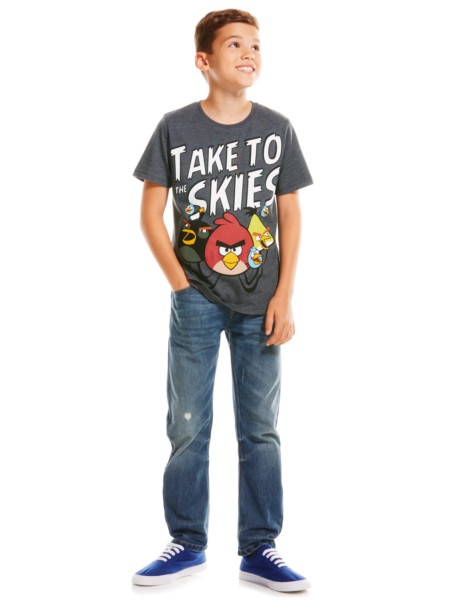 Angry Birds™ 'Take Me to the Skies' Slogan Boys T-Shirt (5-14 Years) Image 2 of 4