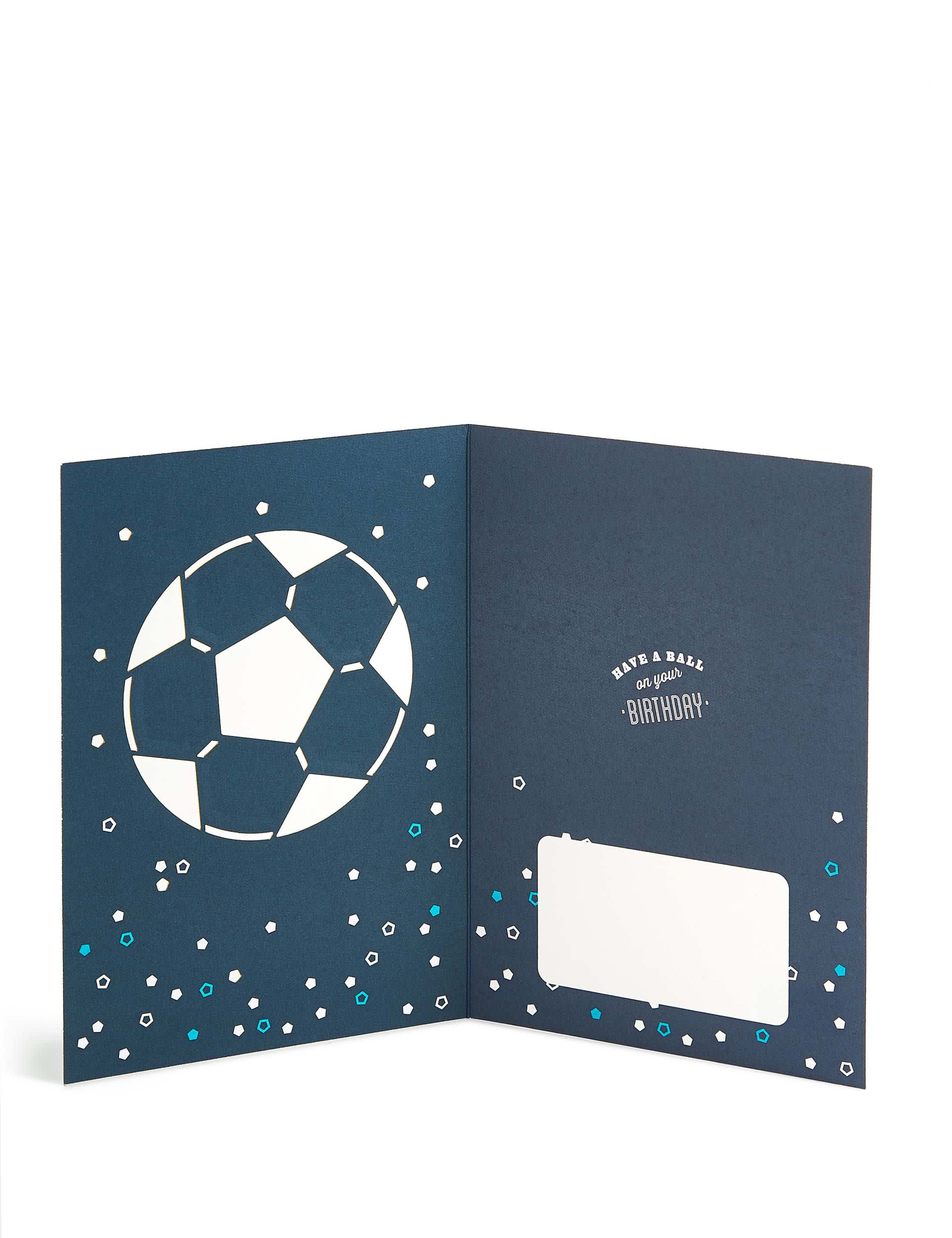 Laser Cut Football Birthday Card Image 1 of 2