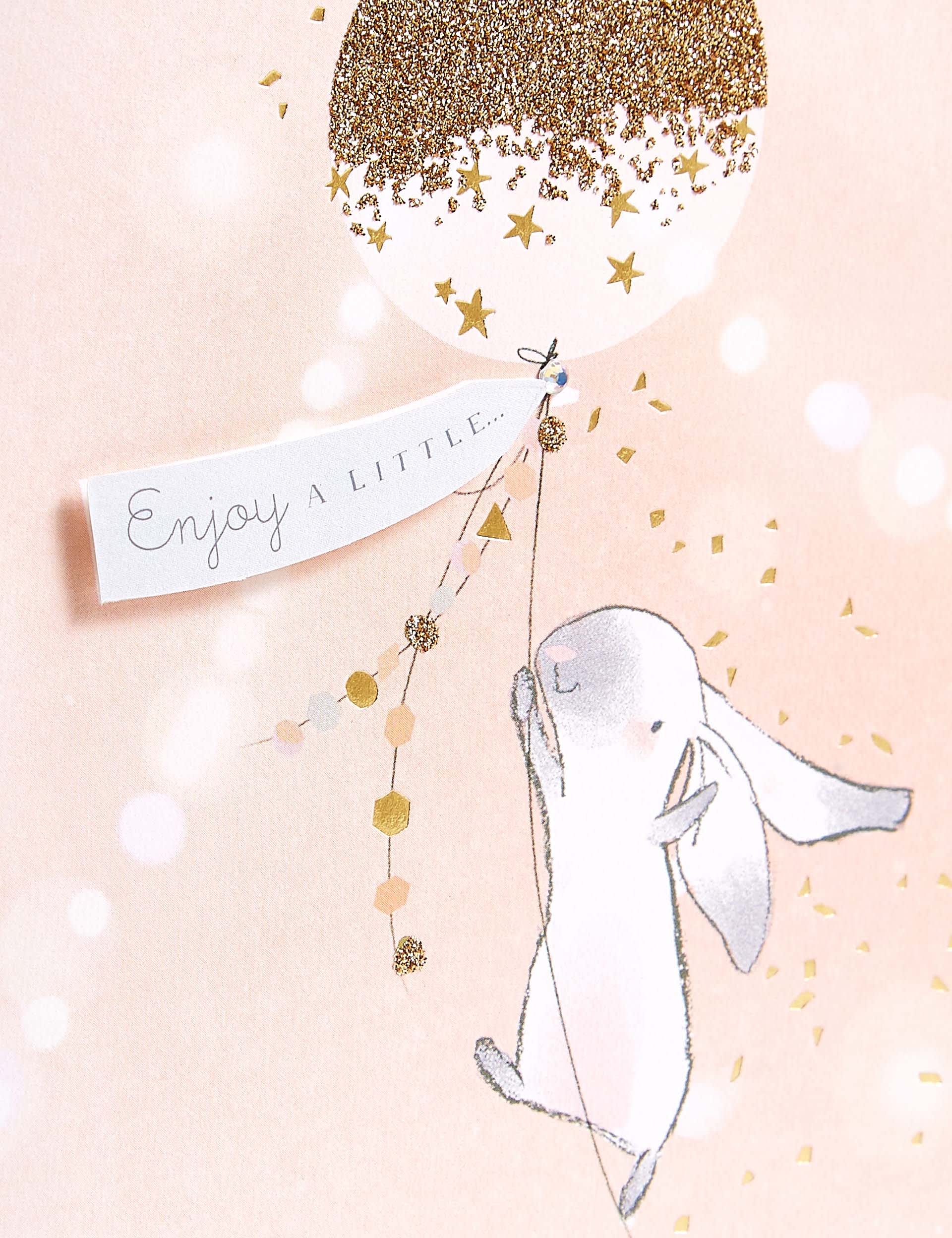Bibi Bunny Confetti Balloon Birthday Card Image 2 of 4