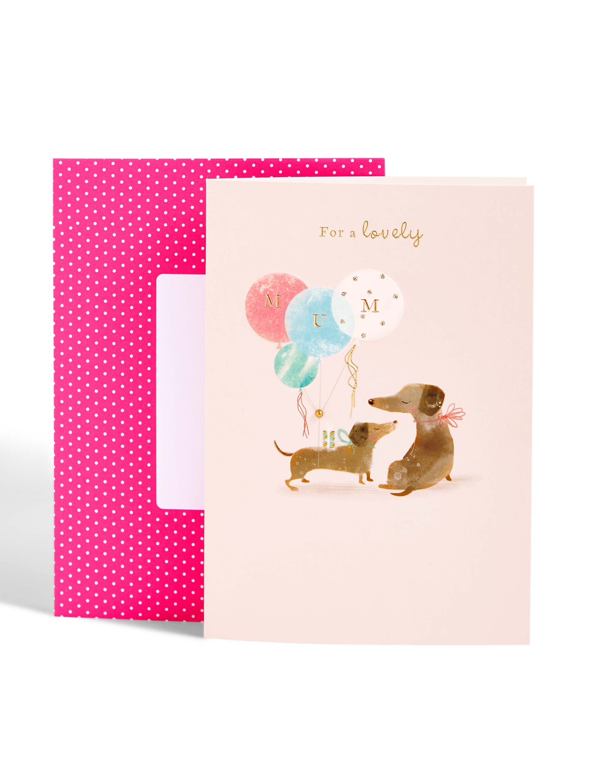 Dachshund Lovely Mum Mother's Day Card Image 1 of 2