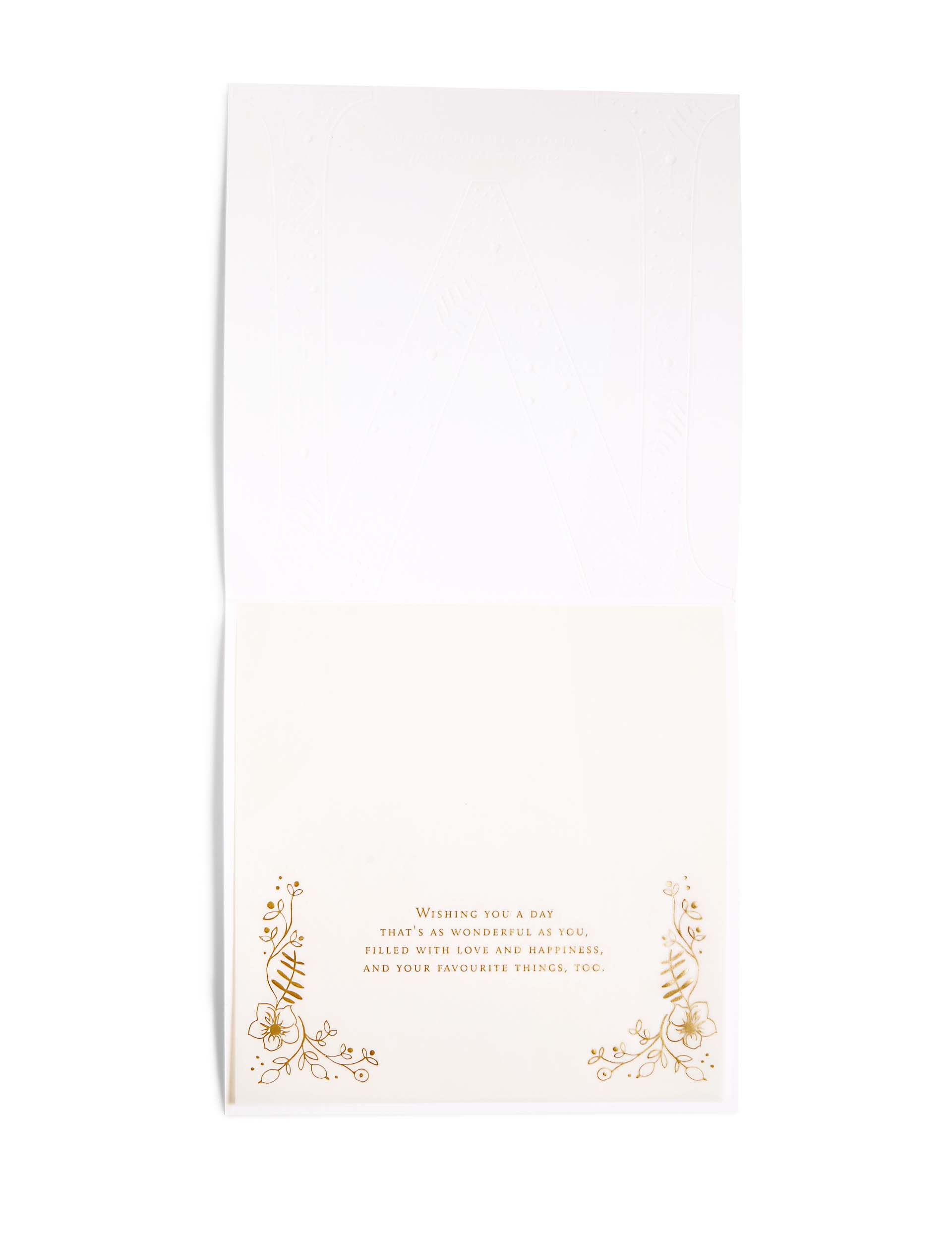 Gold Foil M for Mum Card Image 2 of 5