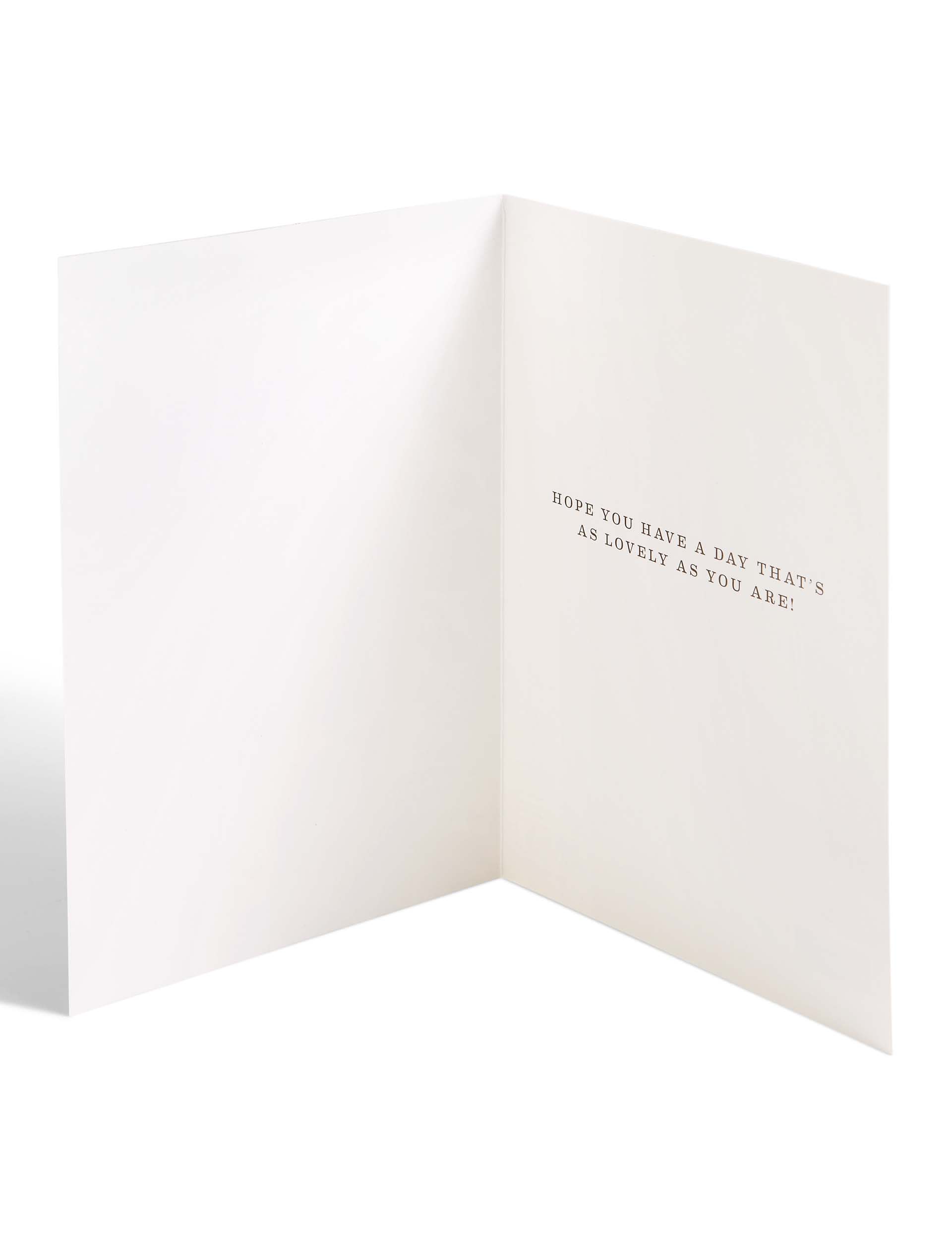 Gold Foil Floral and Polka Dot Card Image 1 of 2