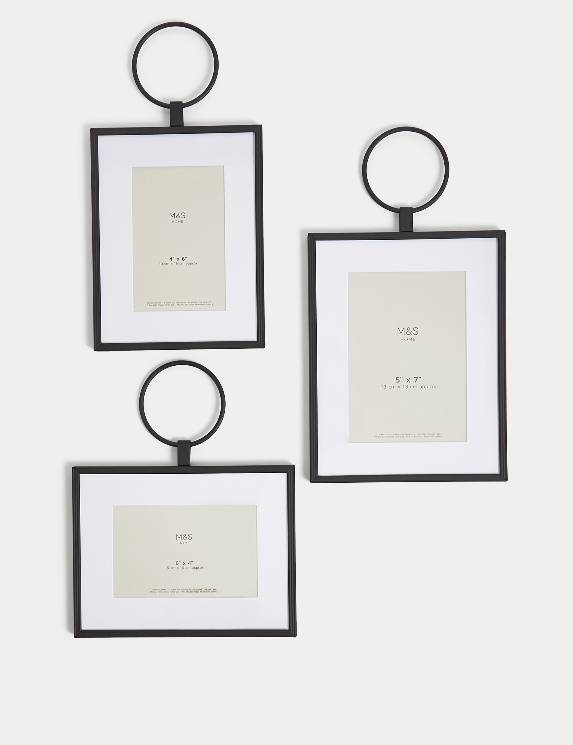 Set of 3 Metal Hanging Photo Frames