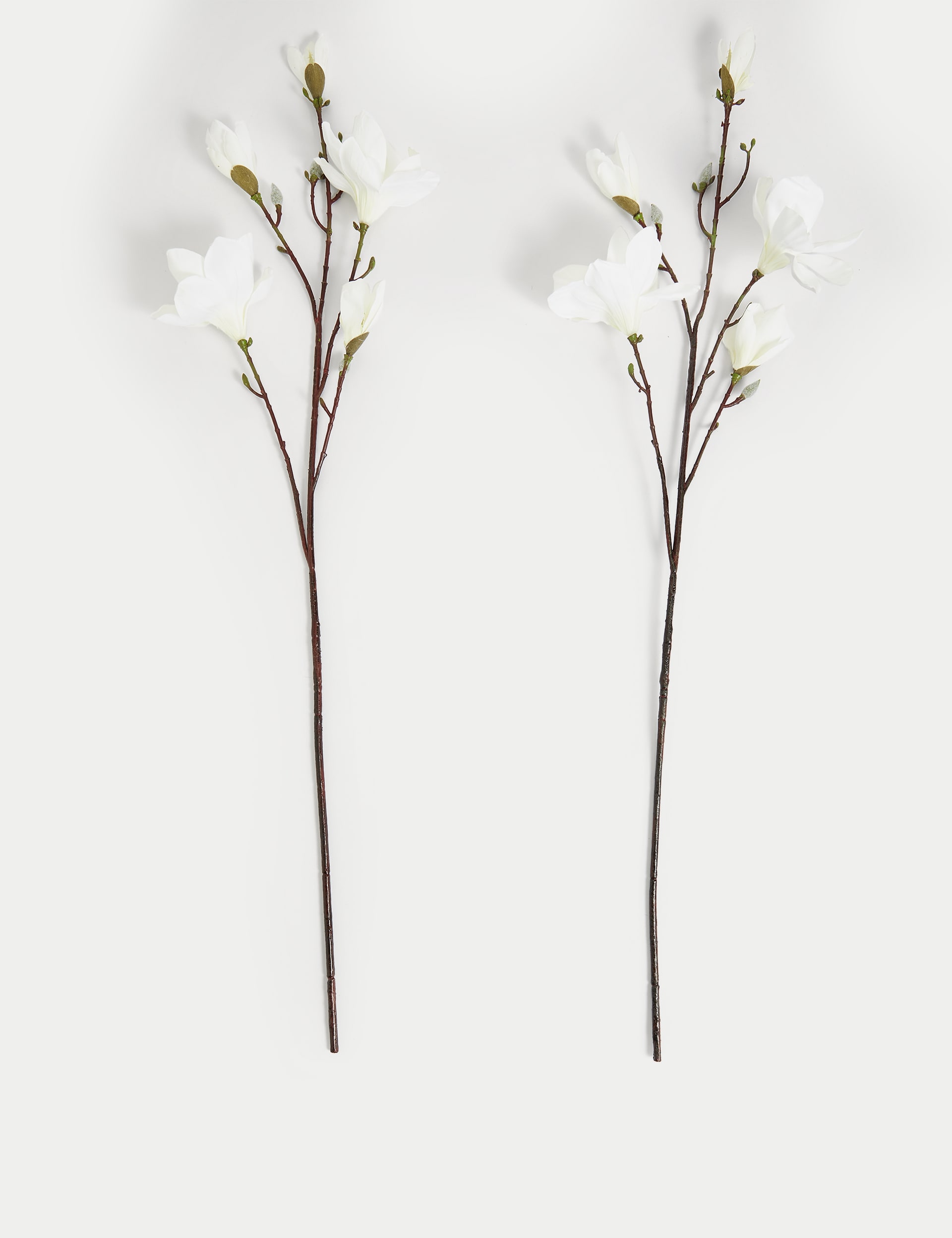 Set of 2 Artificial Magnolias Single Stem