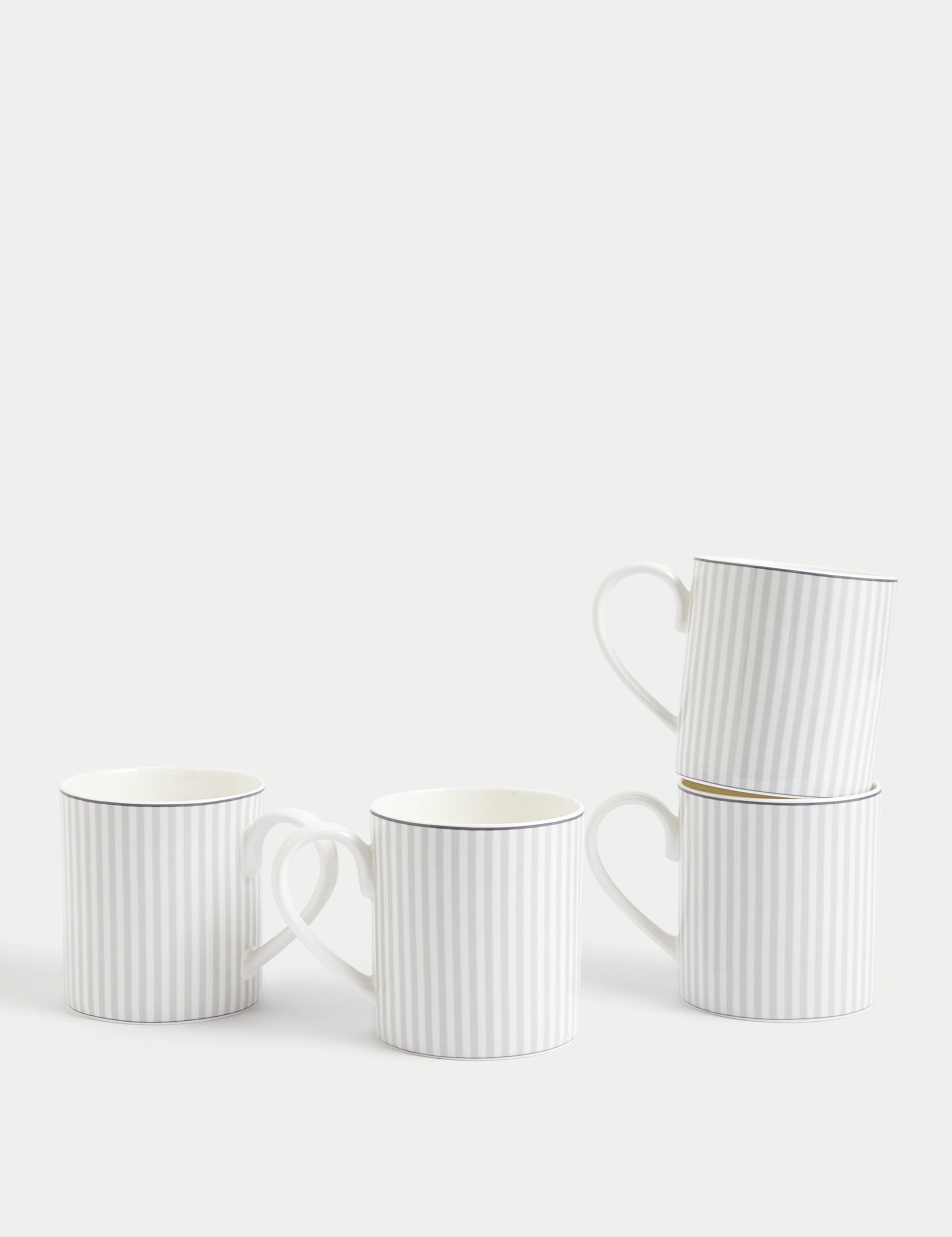 Set of 4 Hampton Stripe Mugs