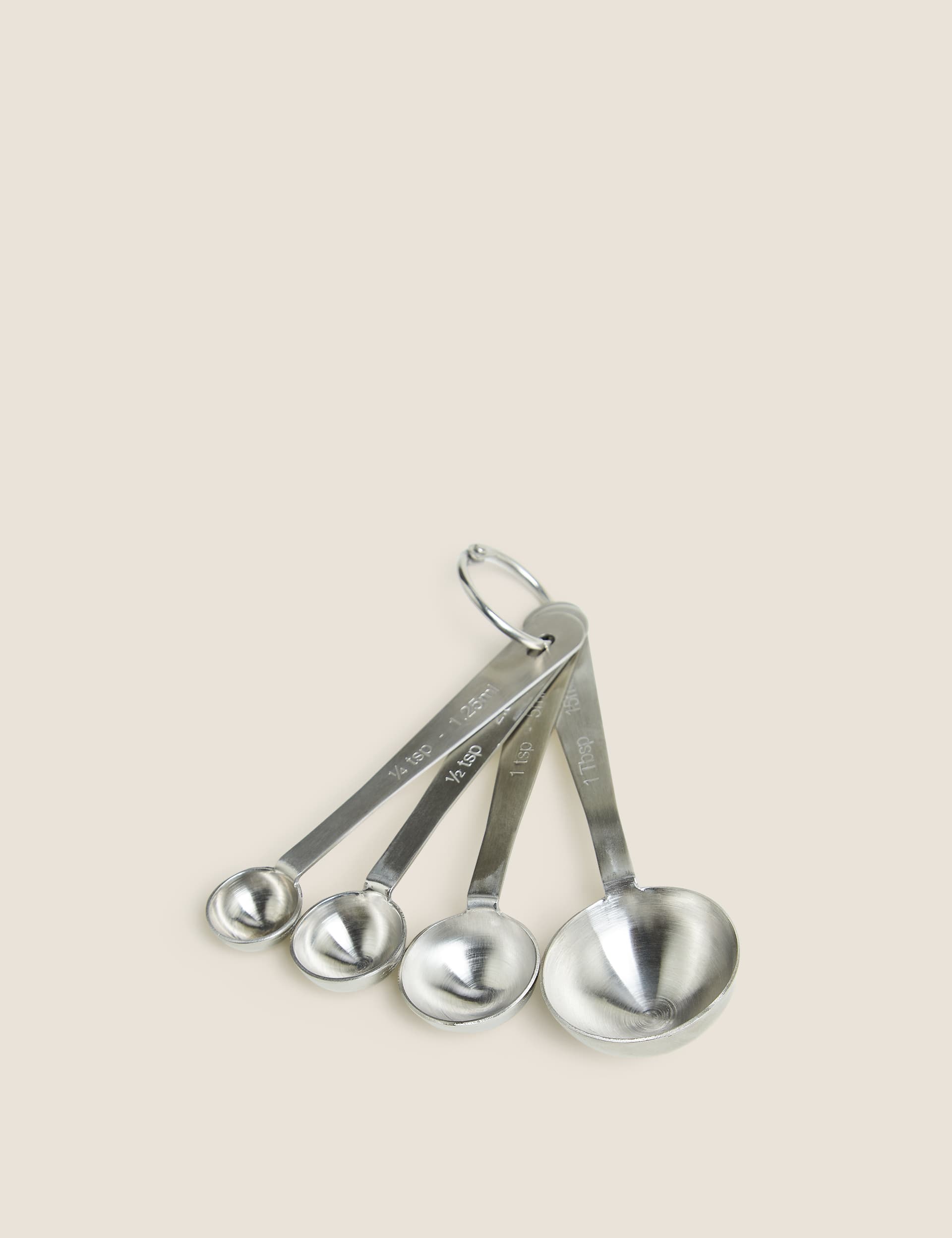 Set of 4 Stainless Steel Measuring Spoons