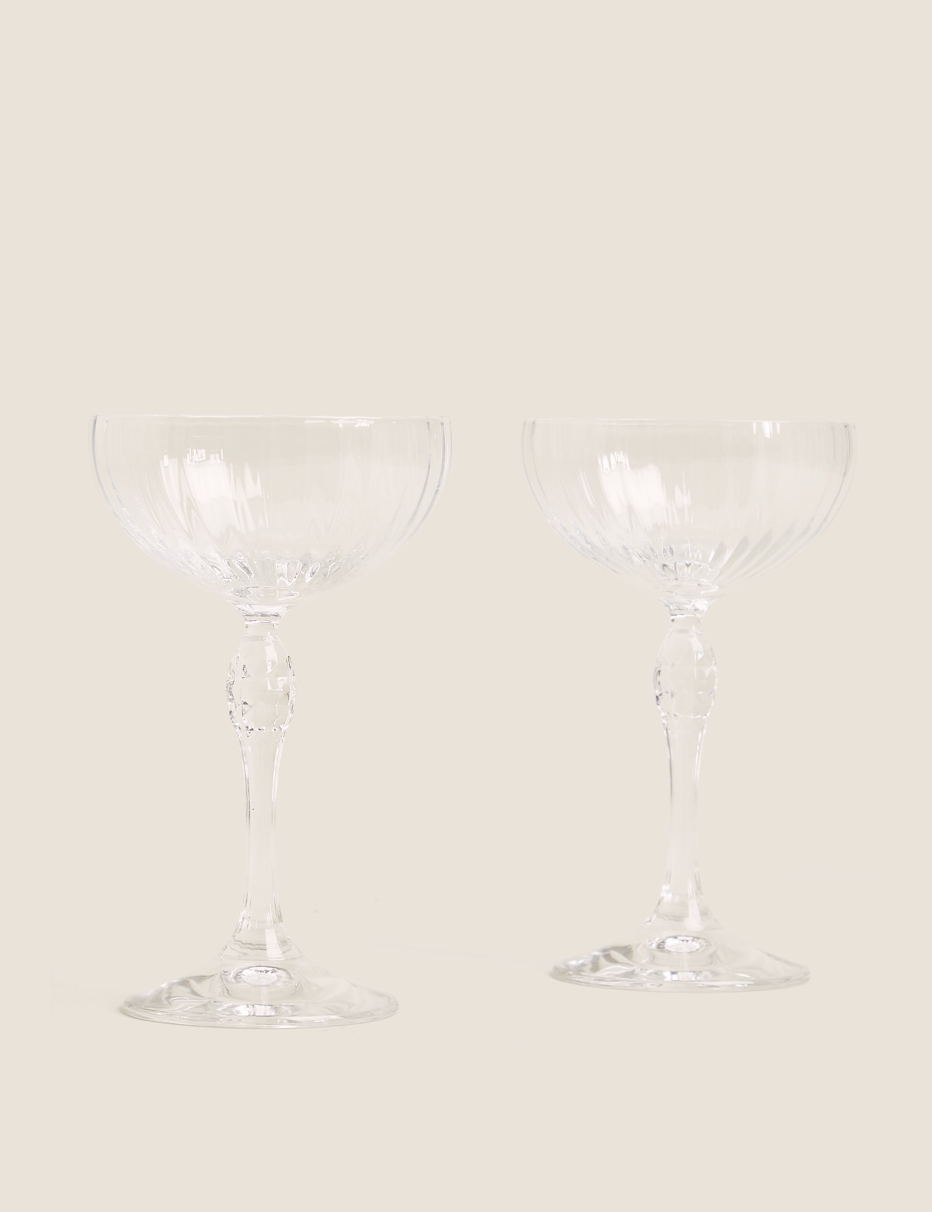 Set of 2 Decorative Champagne Saucers