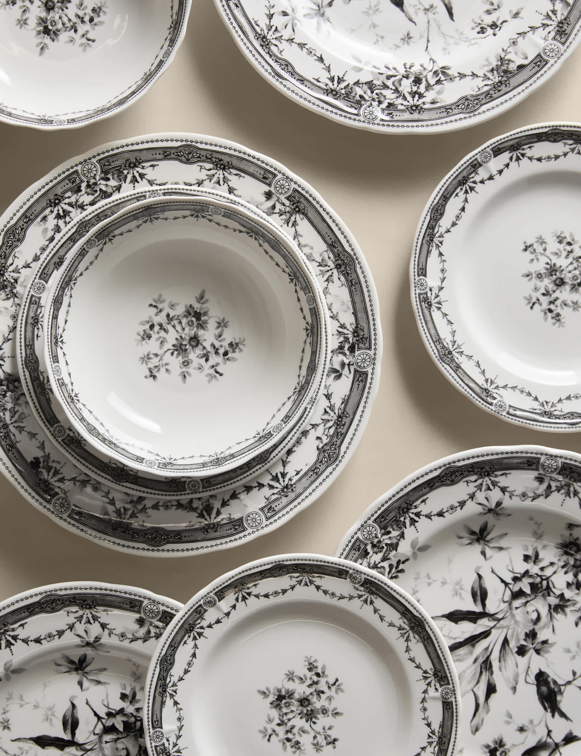 12 Piece Vintage Floral Dinner Set | M&S Collection | M&S