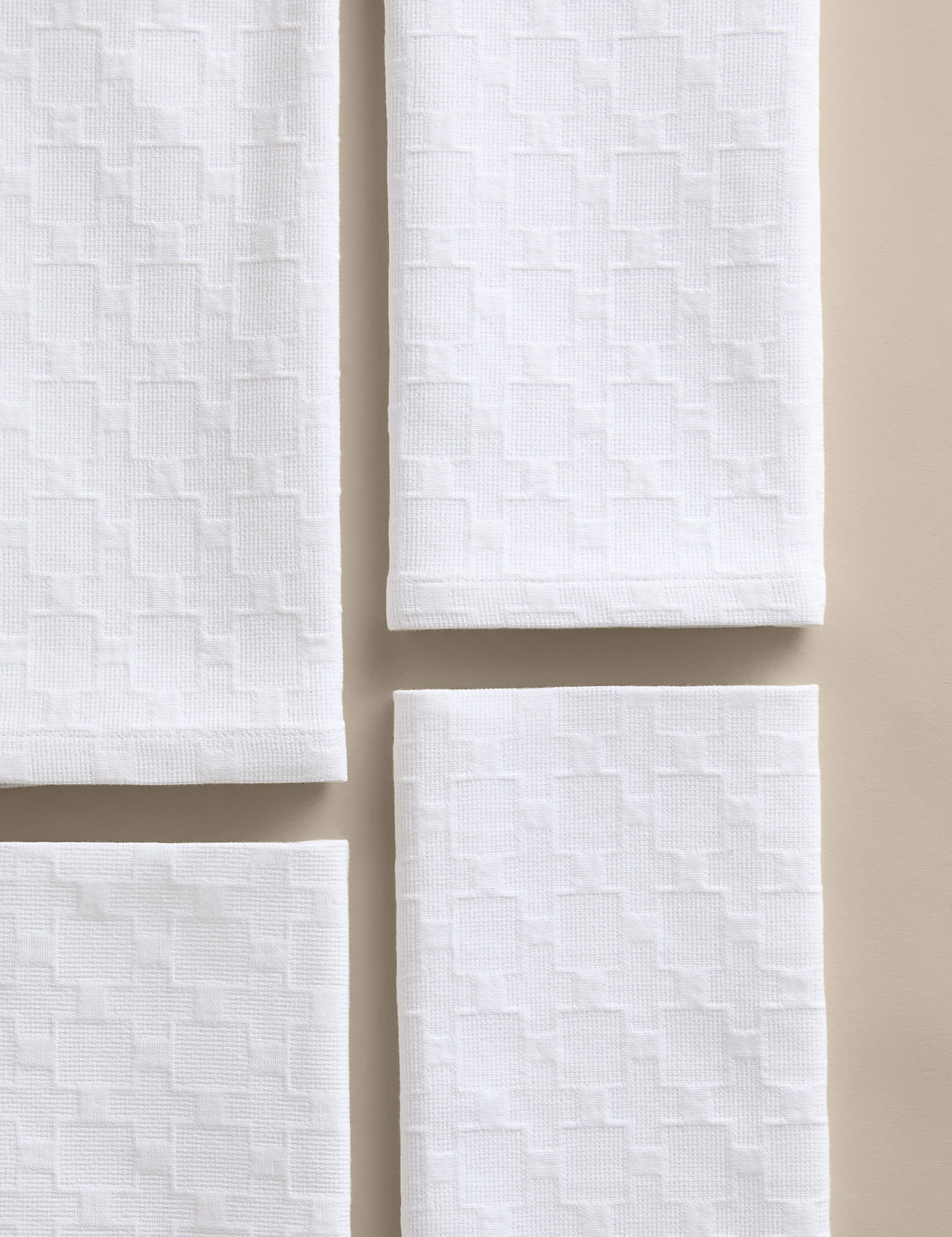 Set of 4 Pure Cotton Jacquard Napkins | M&S X Kelly Hoppen | M&S