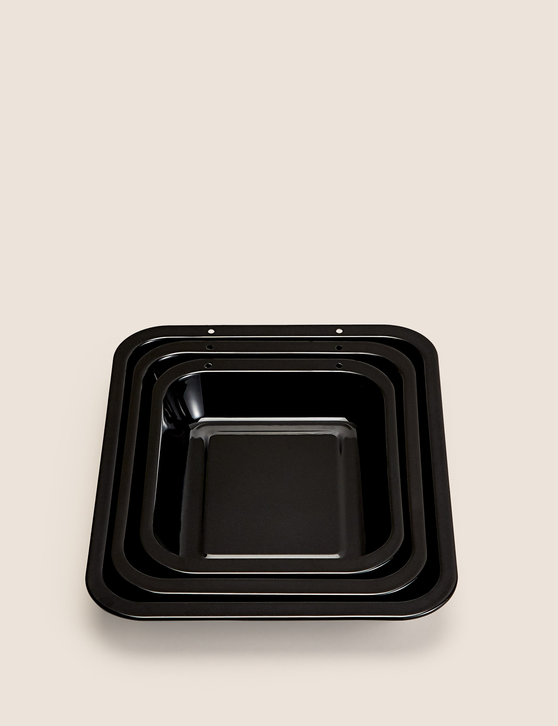 3 Piece Vitreous Enamel Roaster Set | M&S