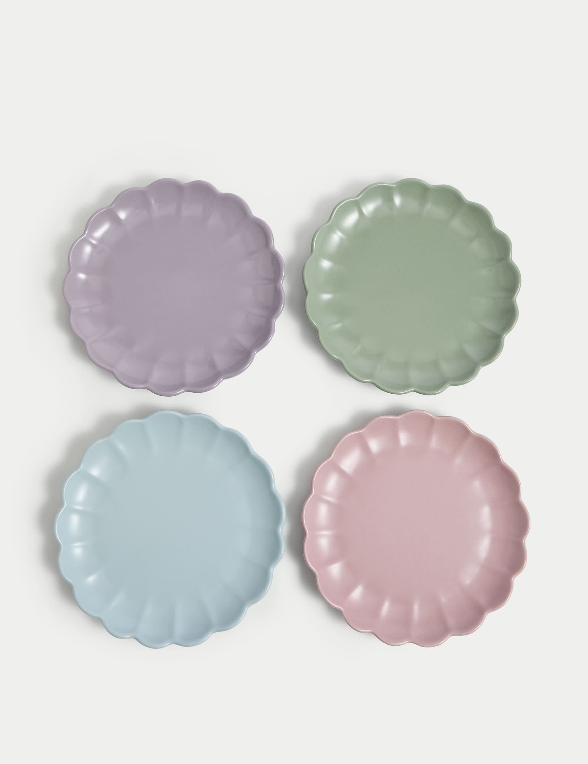 Set of 4 Scallop Side Plates