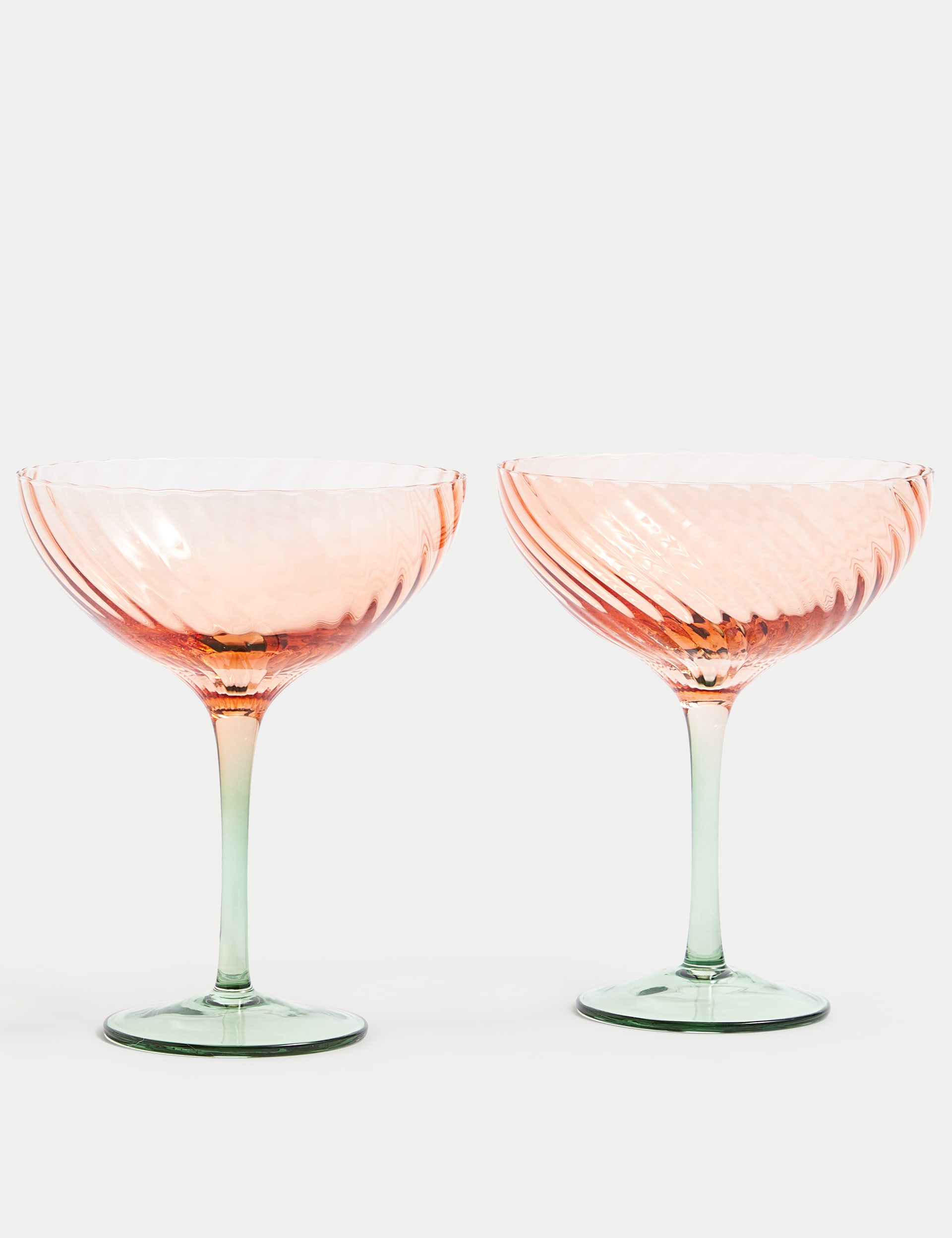 Set of 2 Two Tone Coupe Glasses