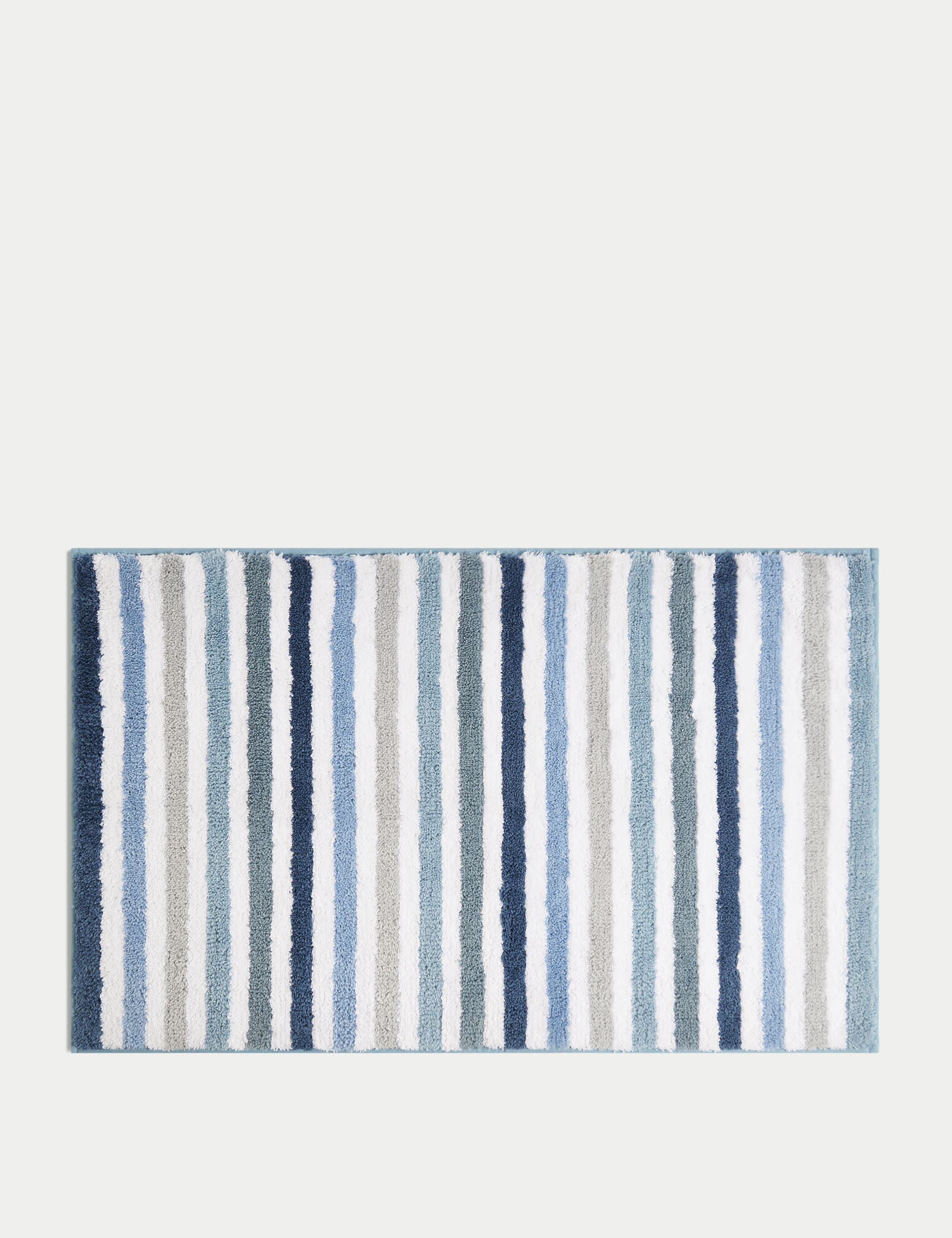 Cotton Blend Striped Quick Dry Bath Mat