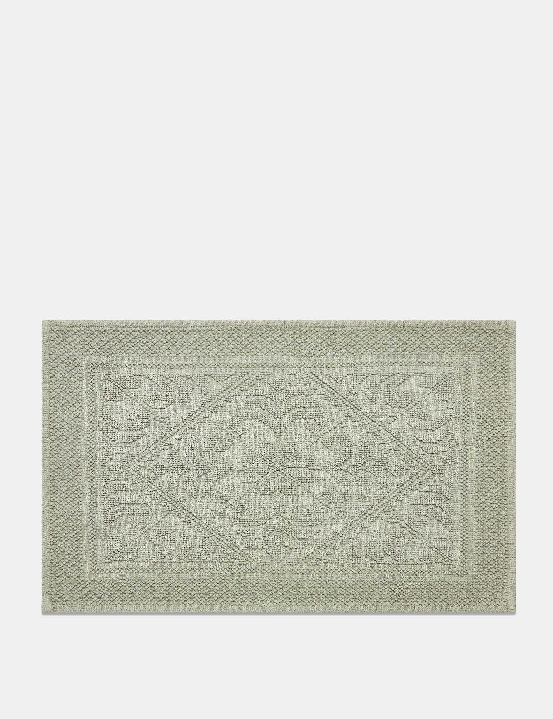 Pure Cotton Damask Bath Mat | M&S | M&S