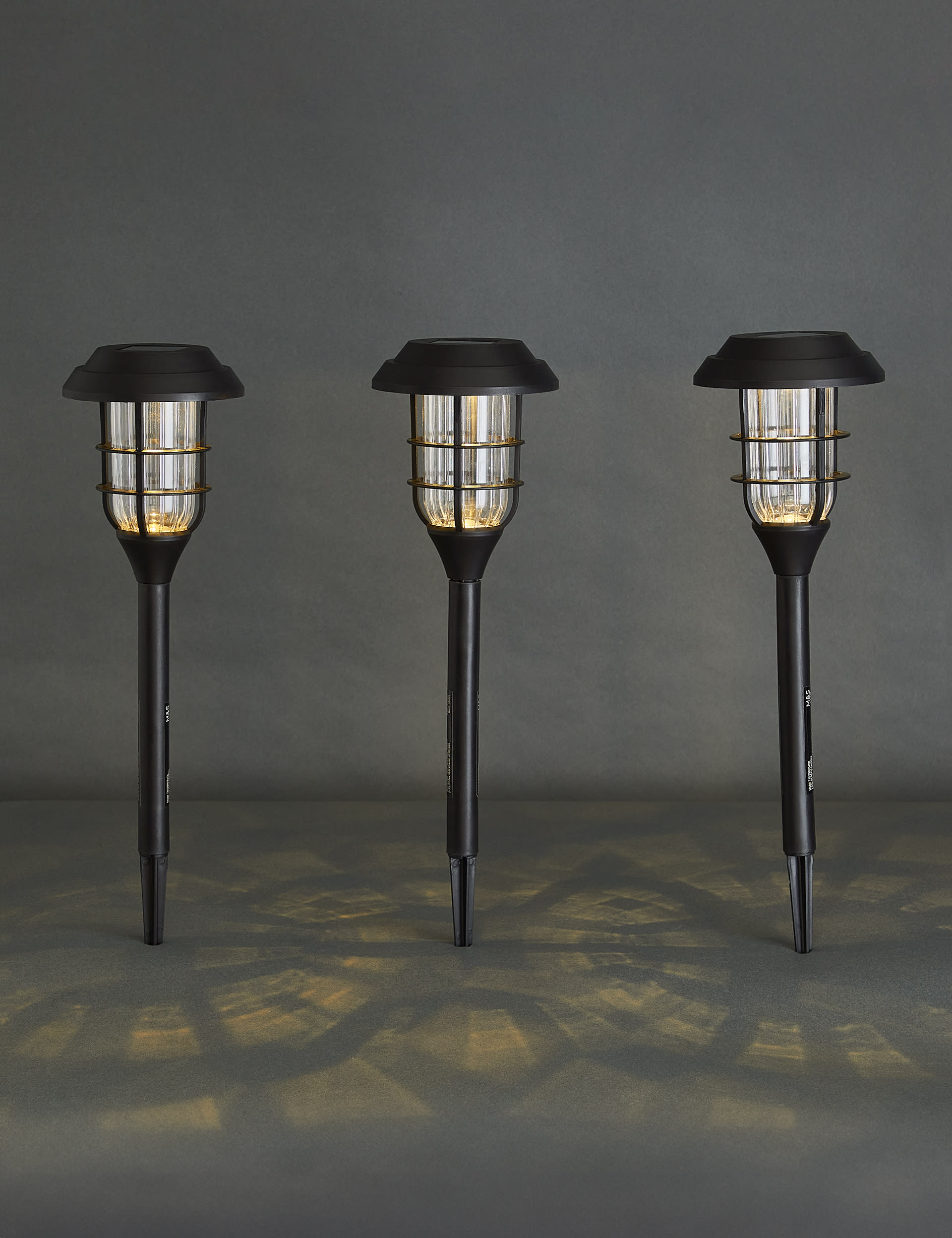 3pk Lamp Post Solar Pathfinder Lights