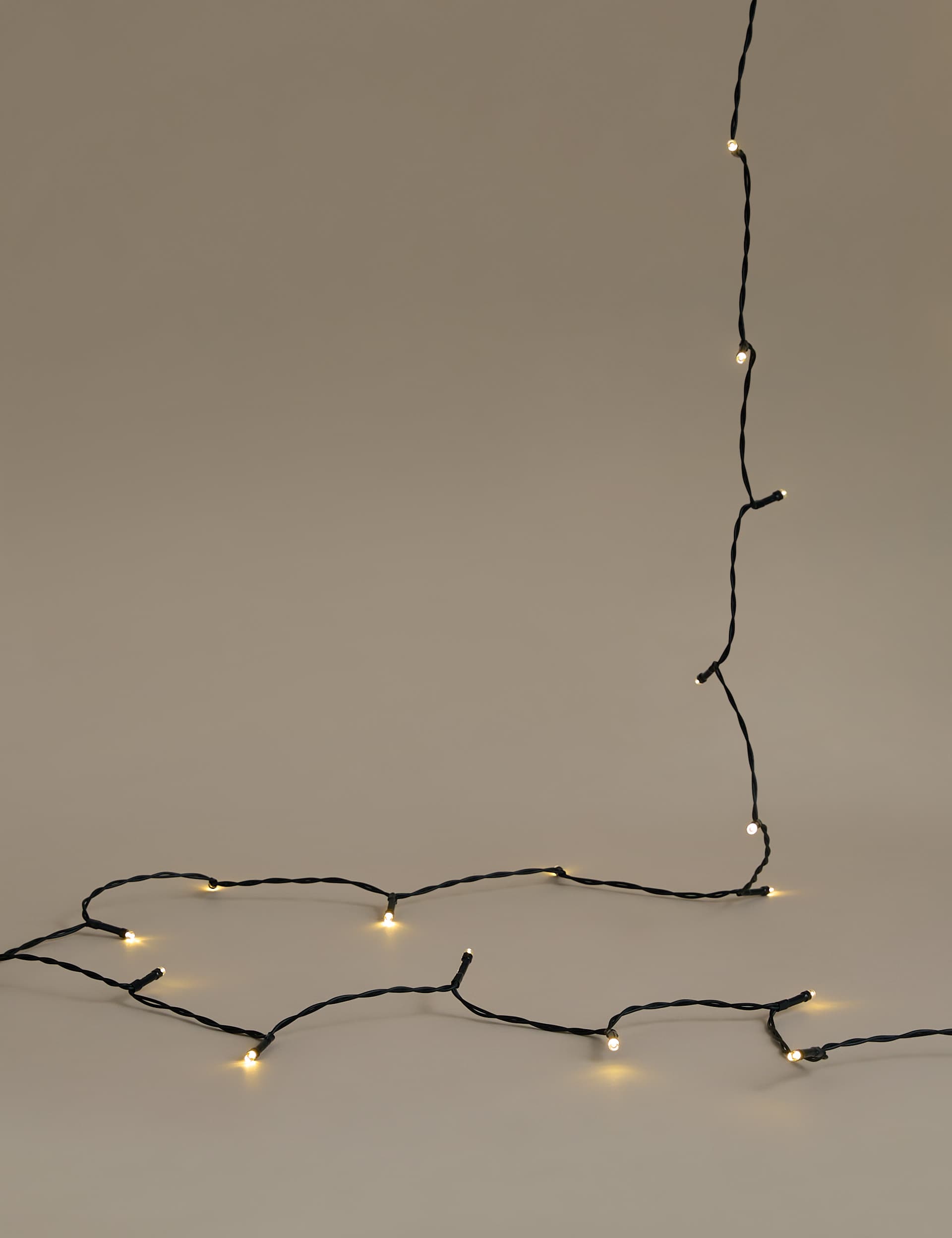 100 LED Warm White Battery String Lights by M&S