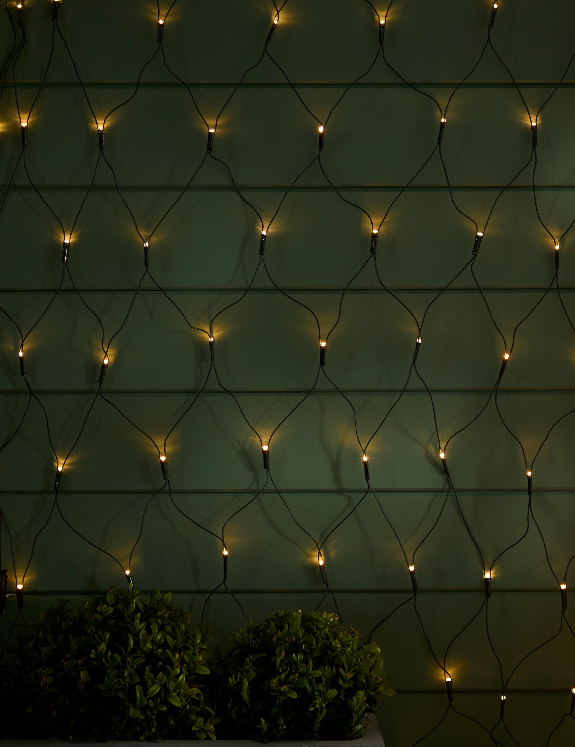 200 Warm White LED Net Outdoor Solar Lights | M&S Collection | M&S