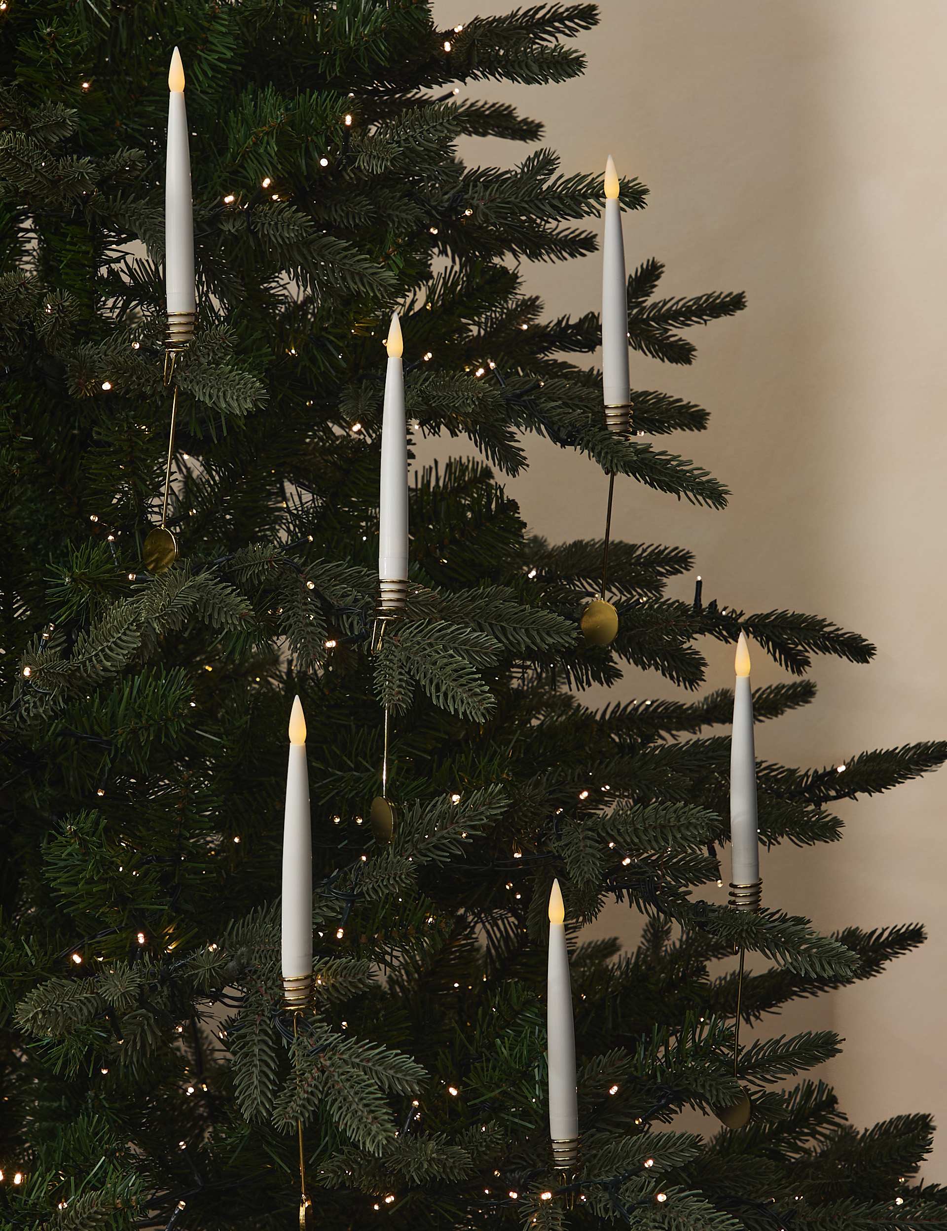 6pk Light Up Candle Tree Decorations