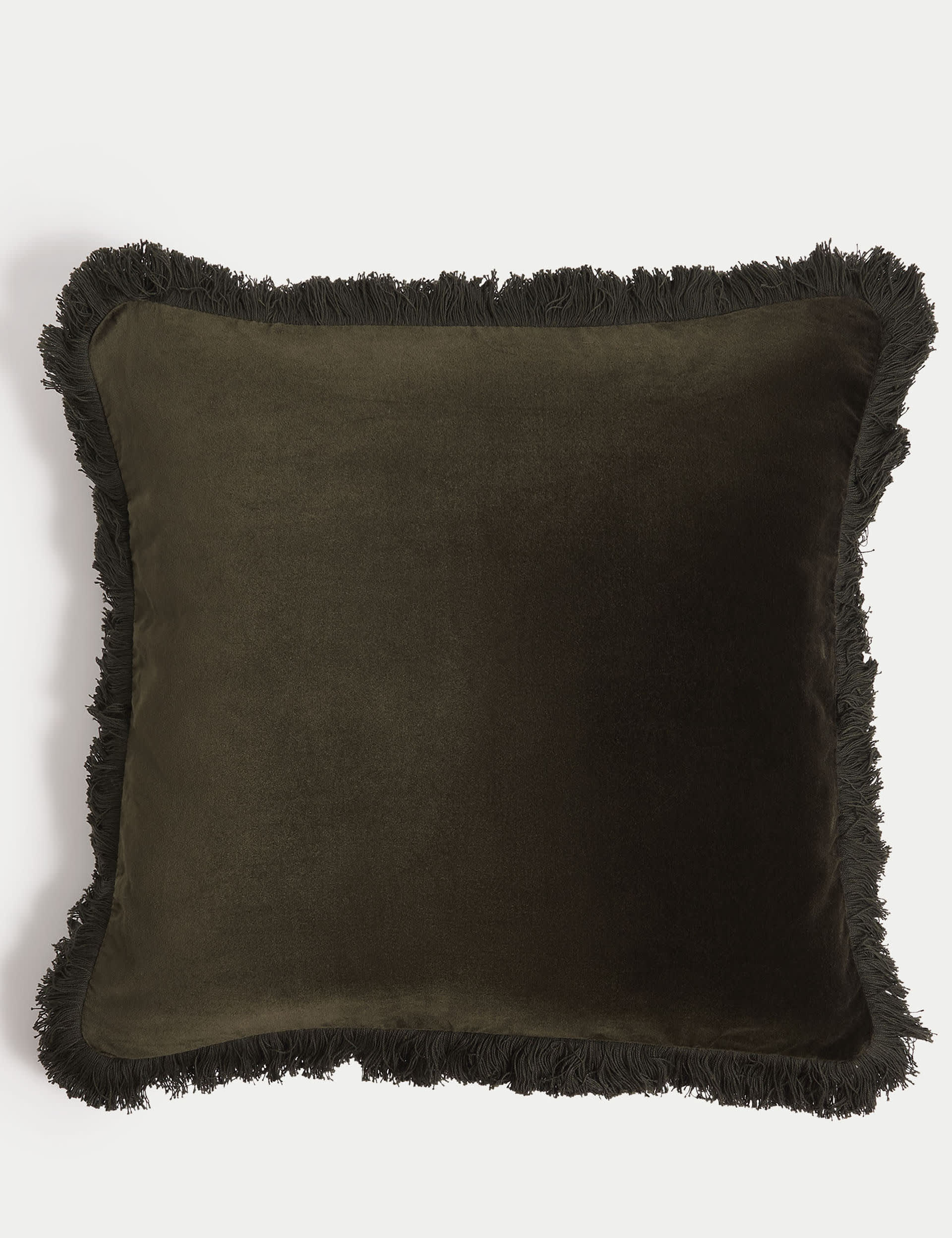 Pure Cotton Velvet Fringed Cushion