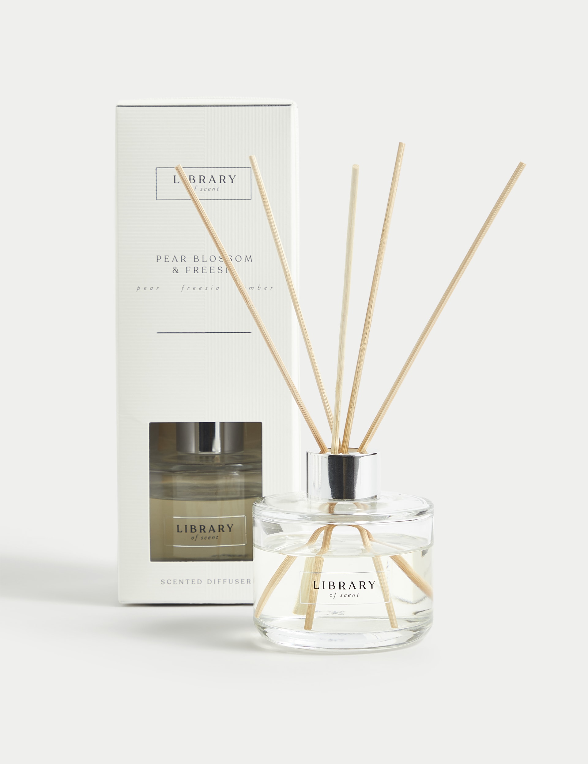 Pear Blossom & Freesia 100ml Diffuser | Library of Scent | M&S