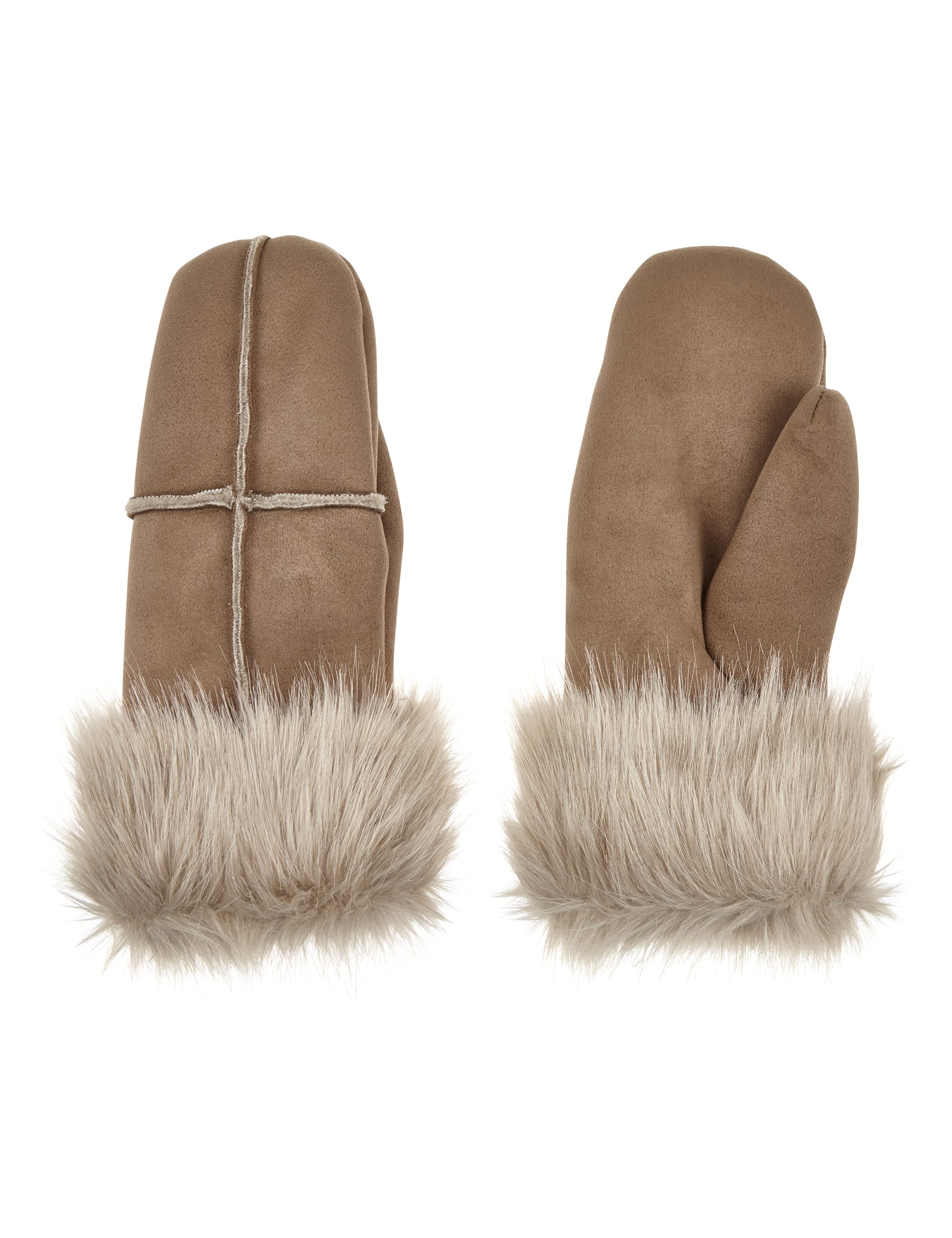 Faux Suede Mittens Image 1 of 1