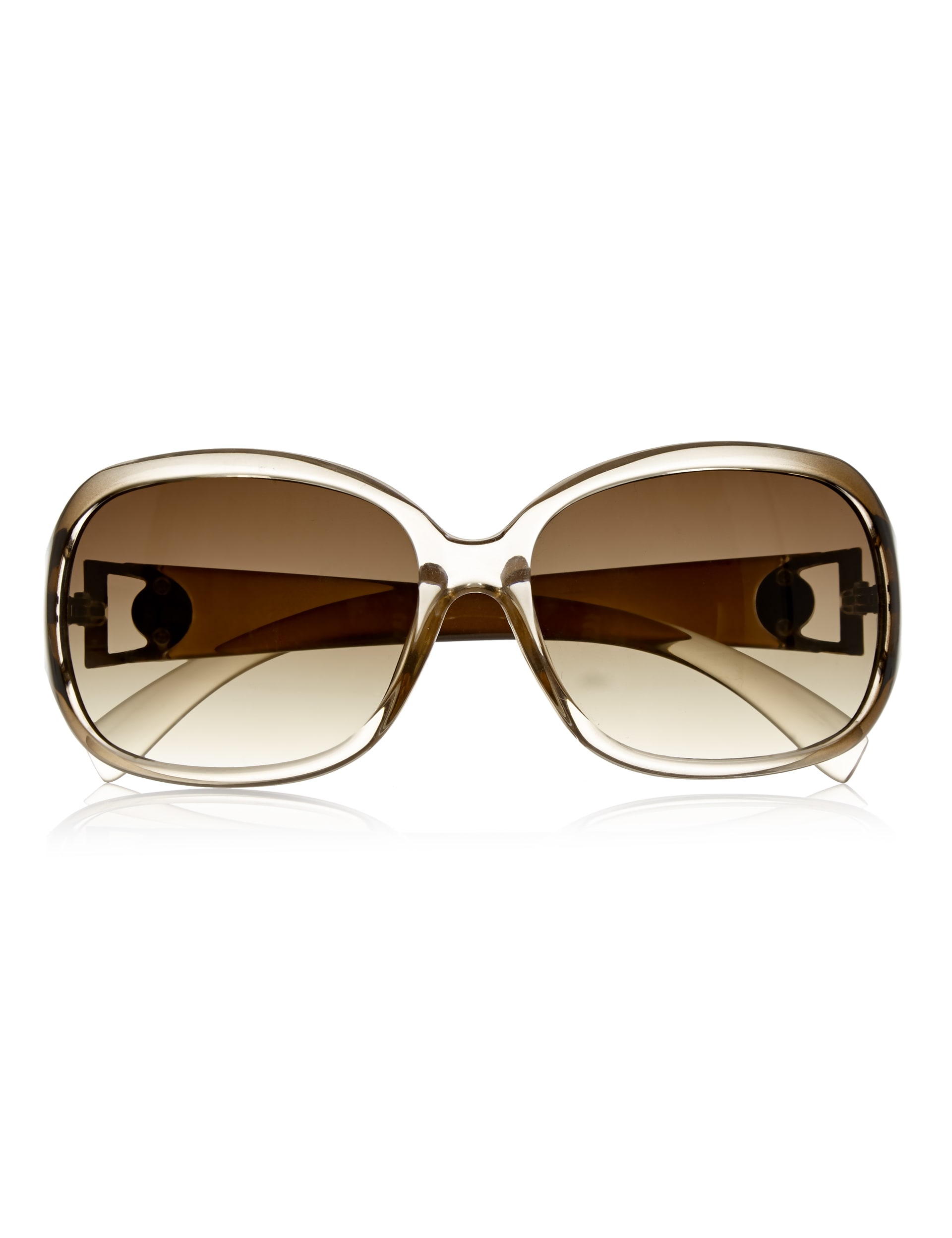 Pearl Cut-Out Rectangle Frame Sunglasses Image 1 of 2