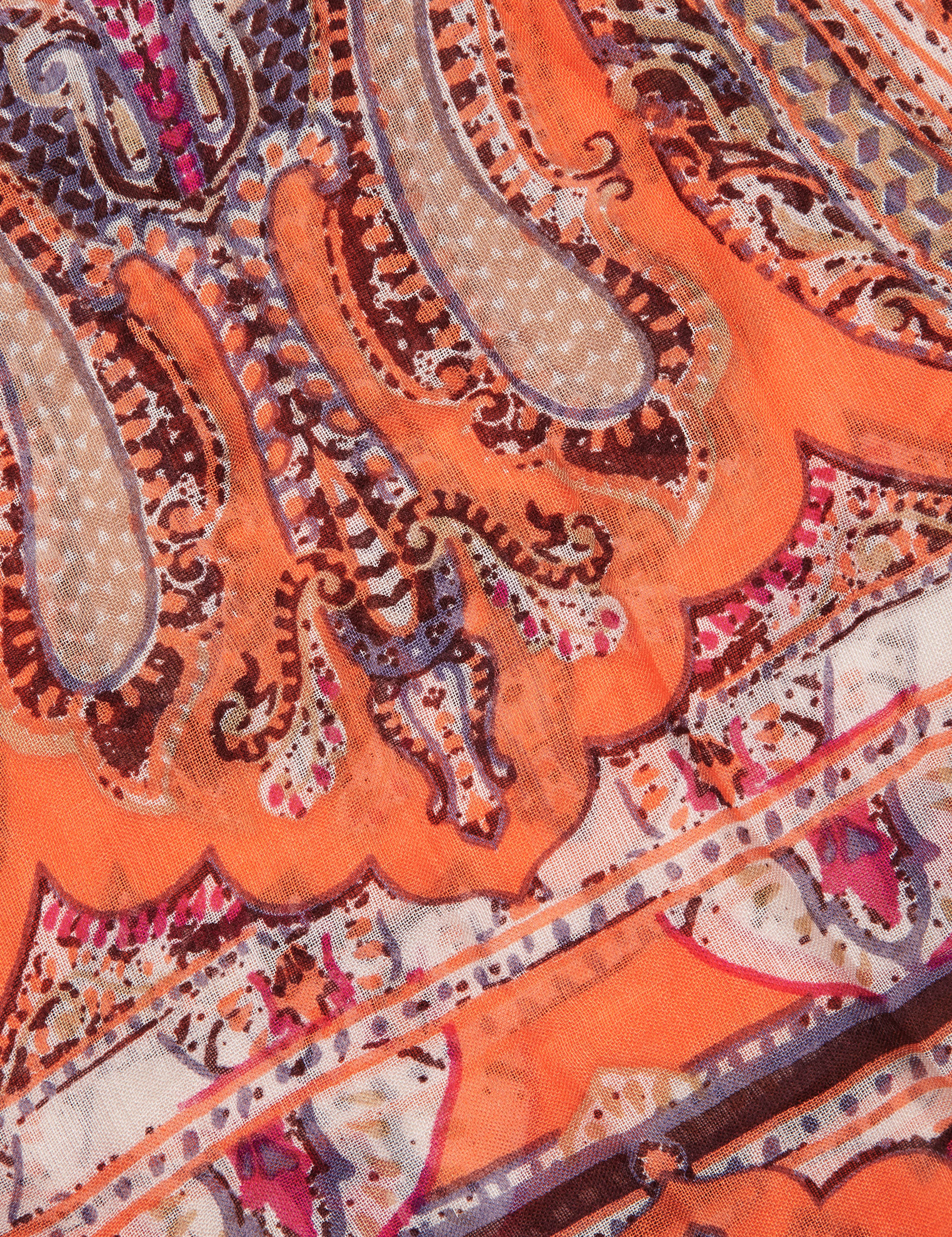 Modal Blend Mosaic Paisley Print Scarf Image 2 of 3
