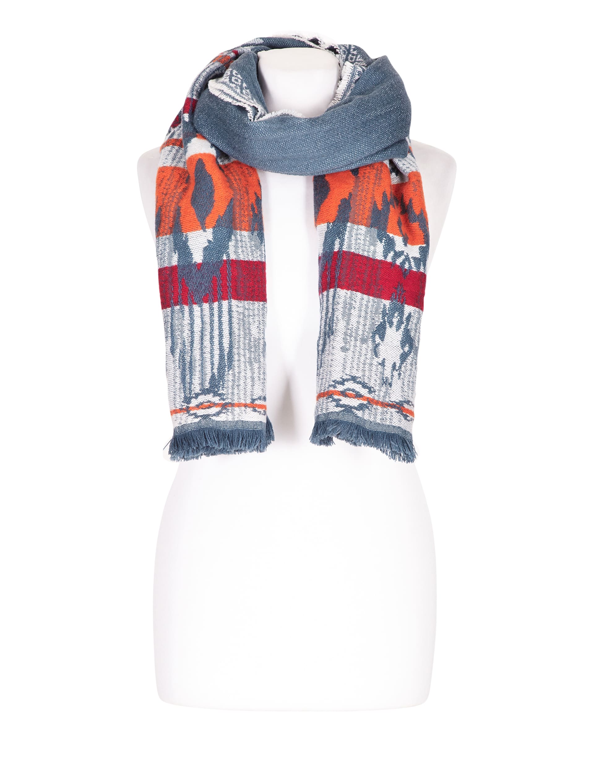 Blurred Aztec Print Scarf Image 2 of 3