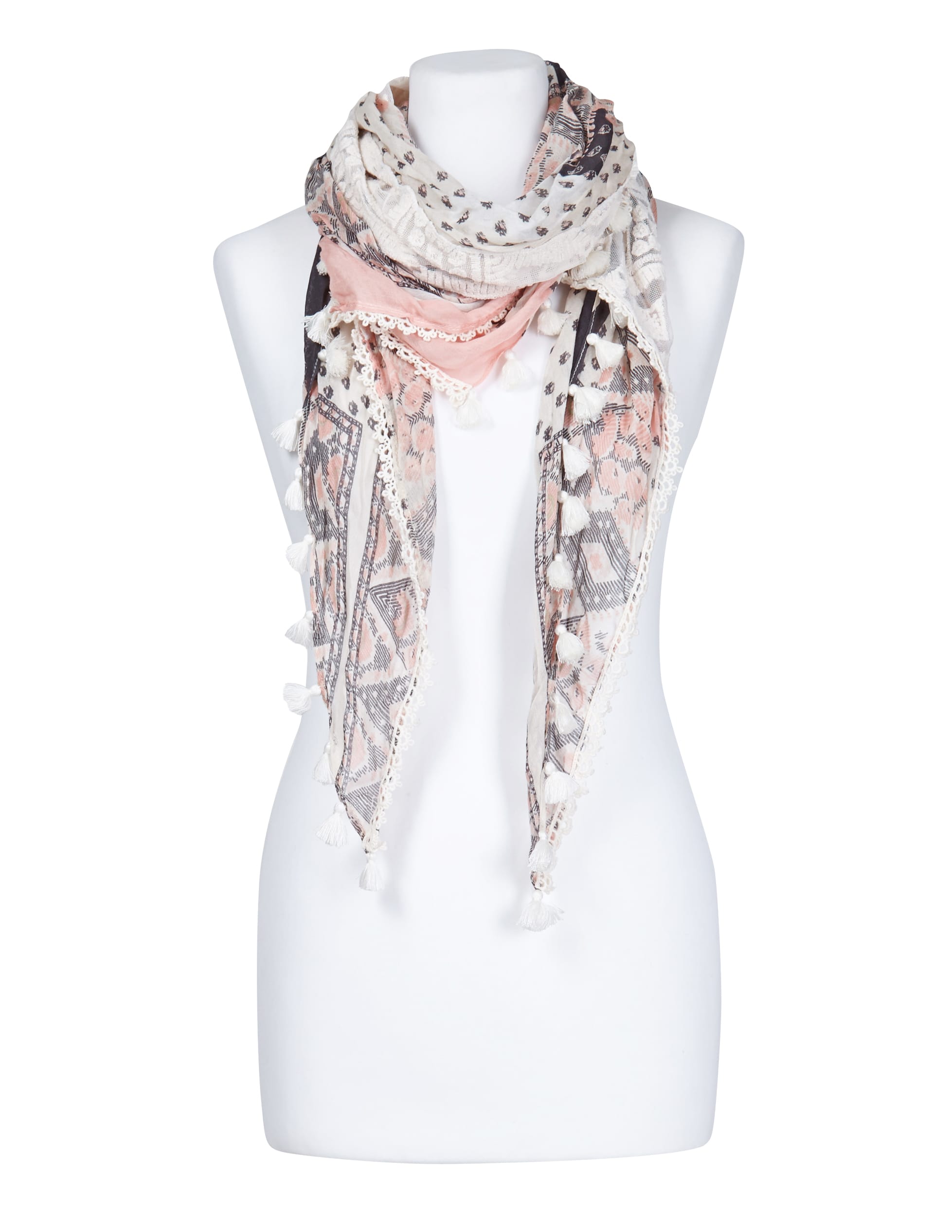 Ikat Block Print Scarf Image 2 of 3