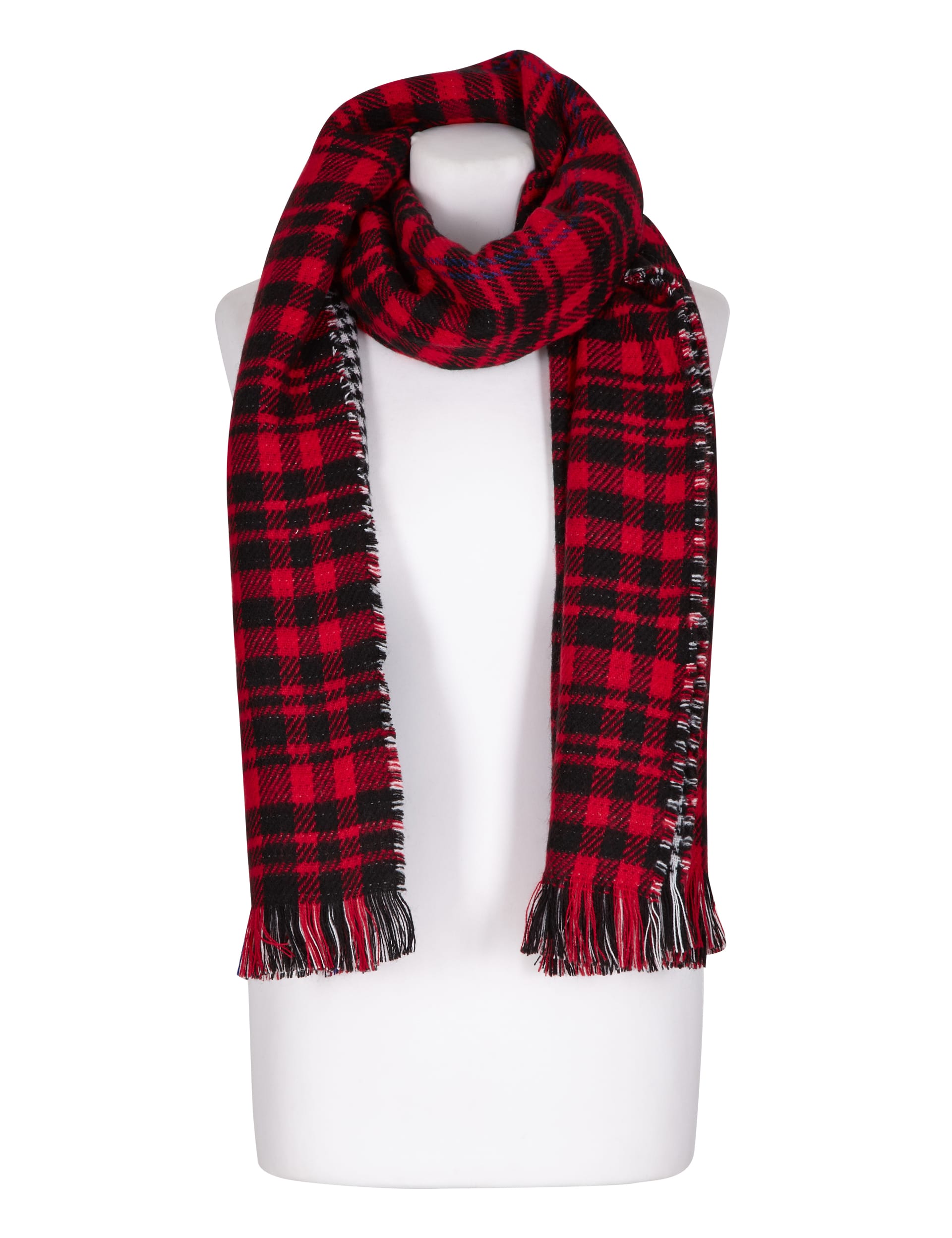 Double Sided Tartan Check Scarf Image 2 of 3