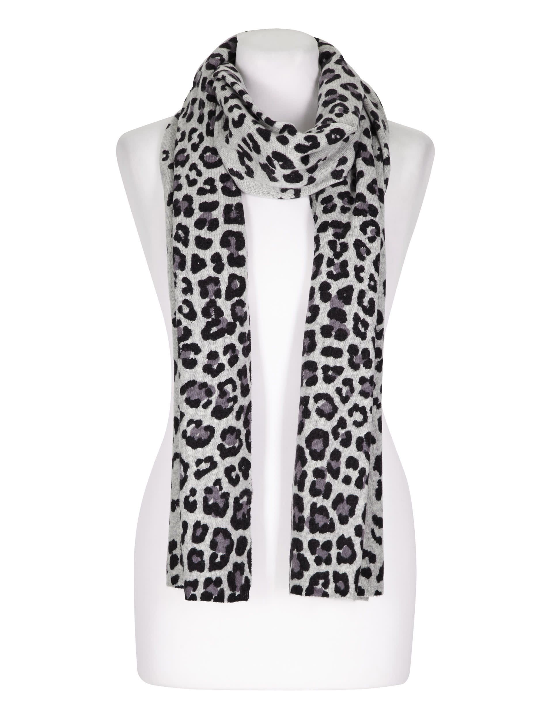 Pure Cashmere Animal Print Scarf Image 2 of 3