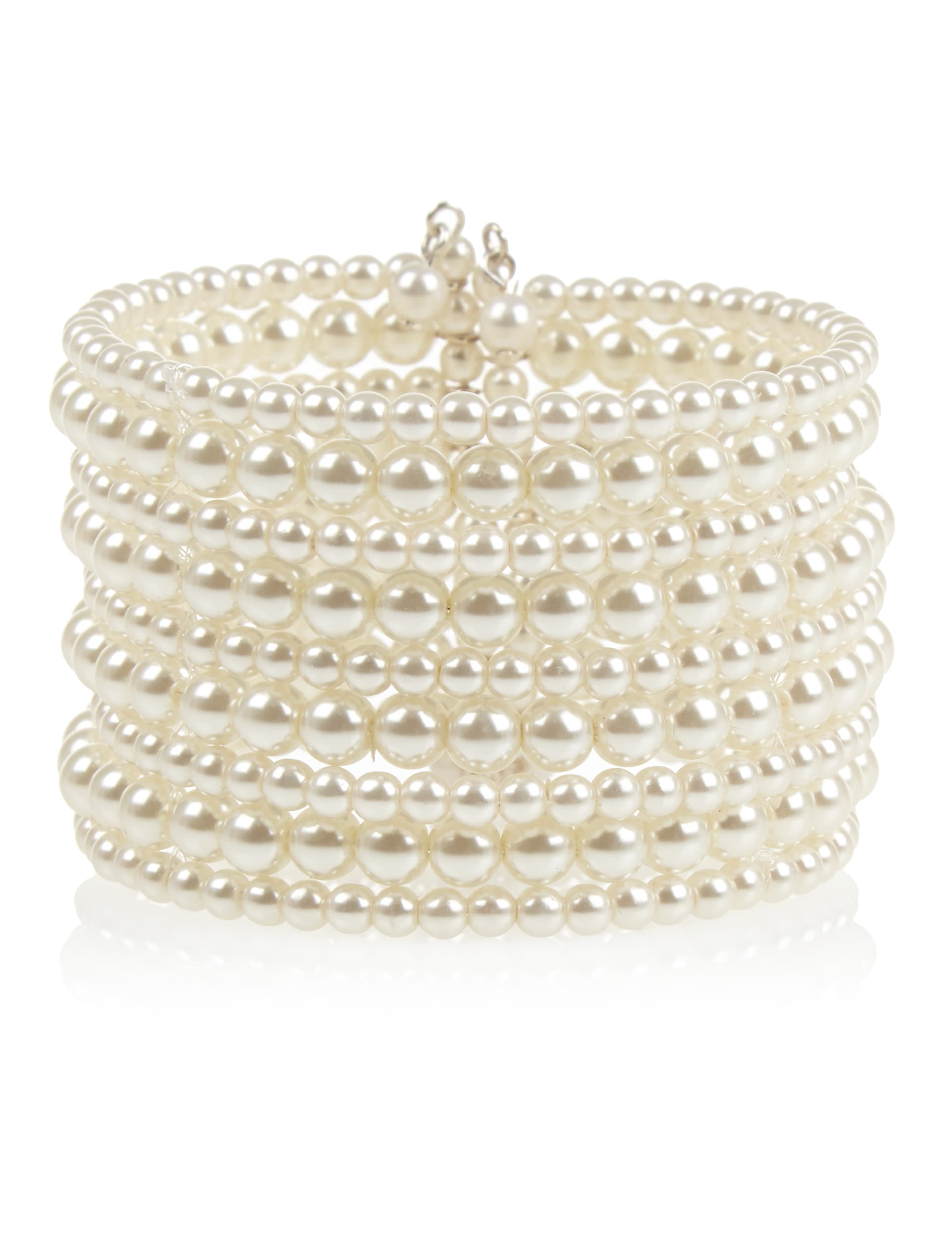 Pearl Effect Cuff Bracelet Image 1 of 1