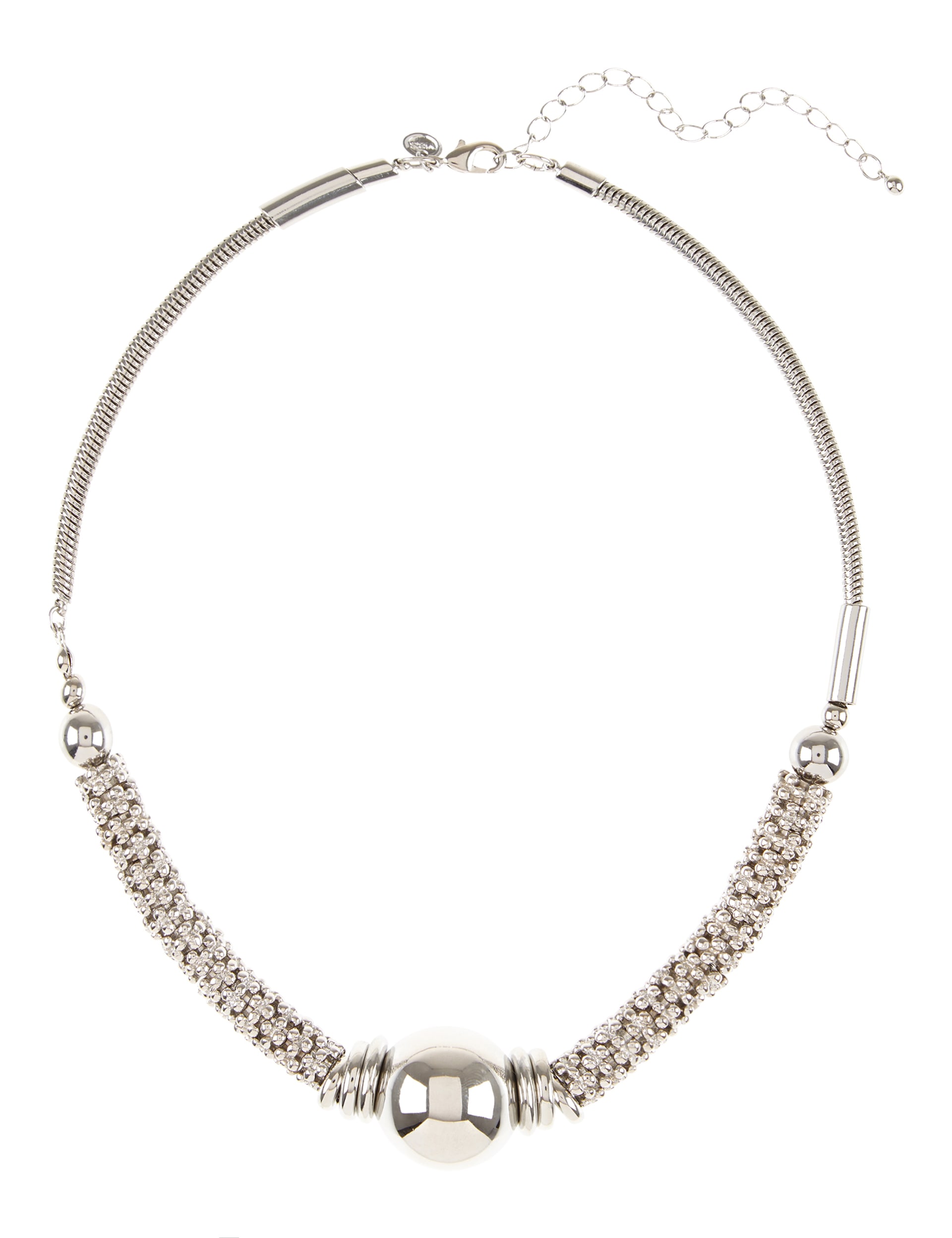 Metal Ball Tube Necklace Image 1 of 1