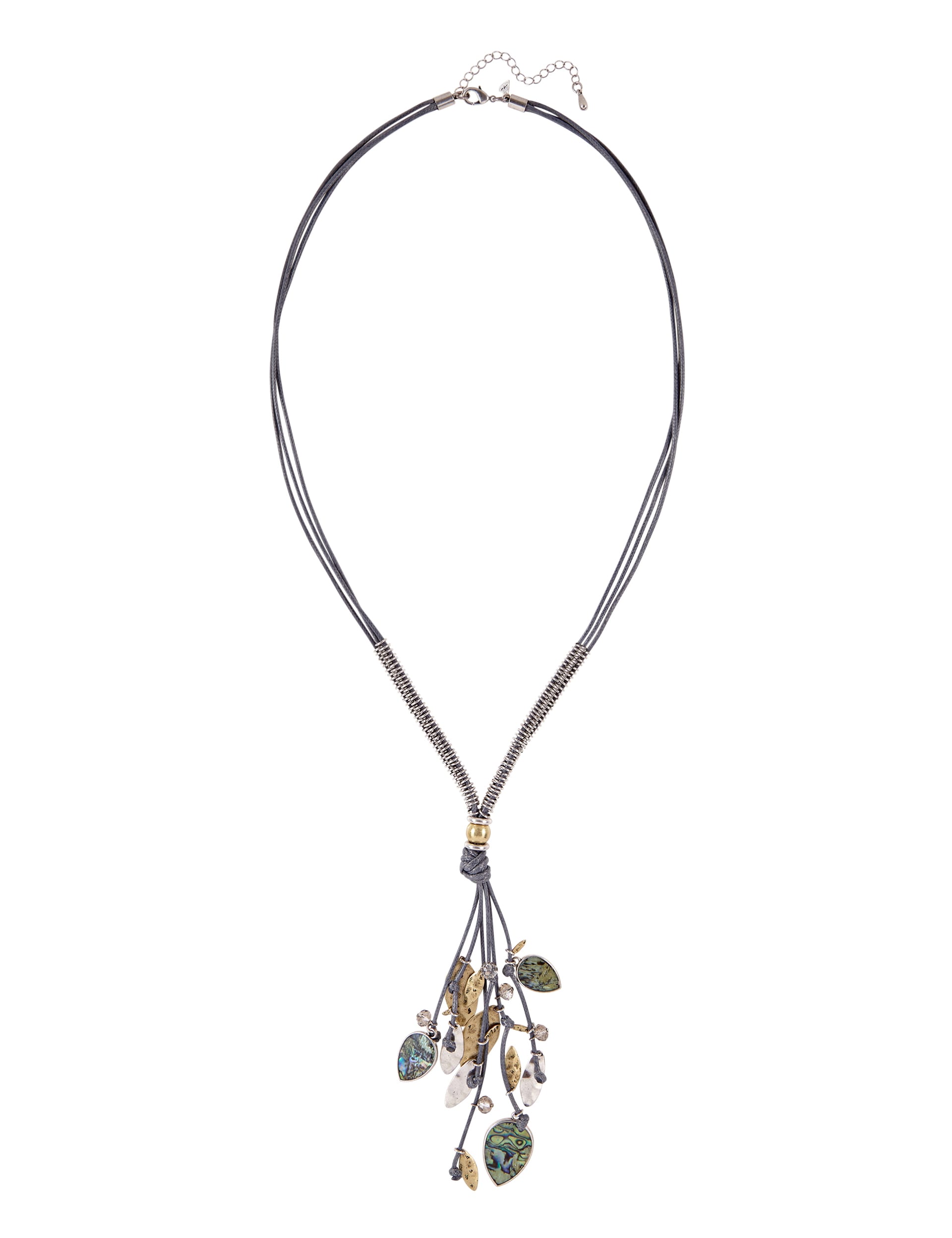 Abalone Leaf Tassel Necklace Image 1 of 1