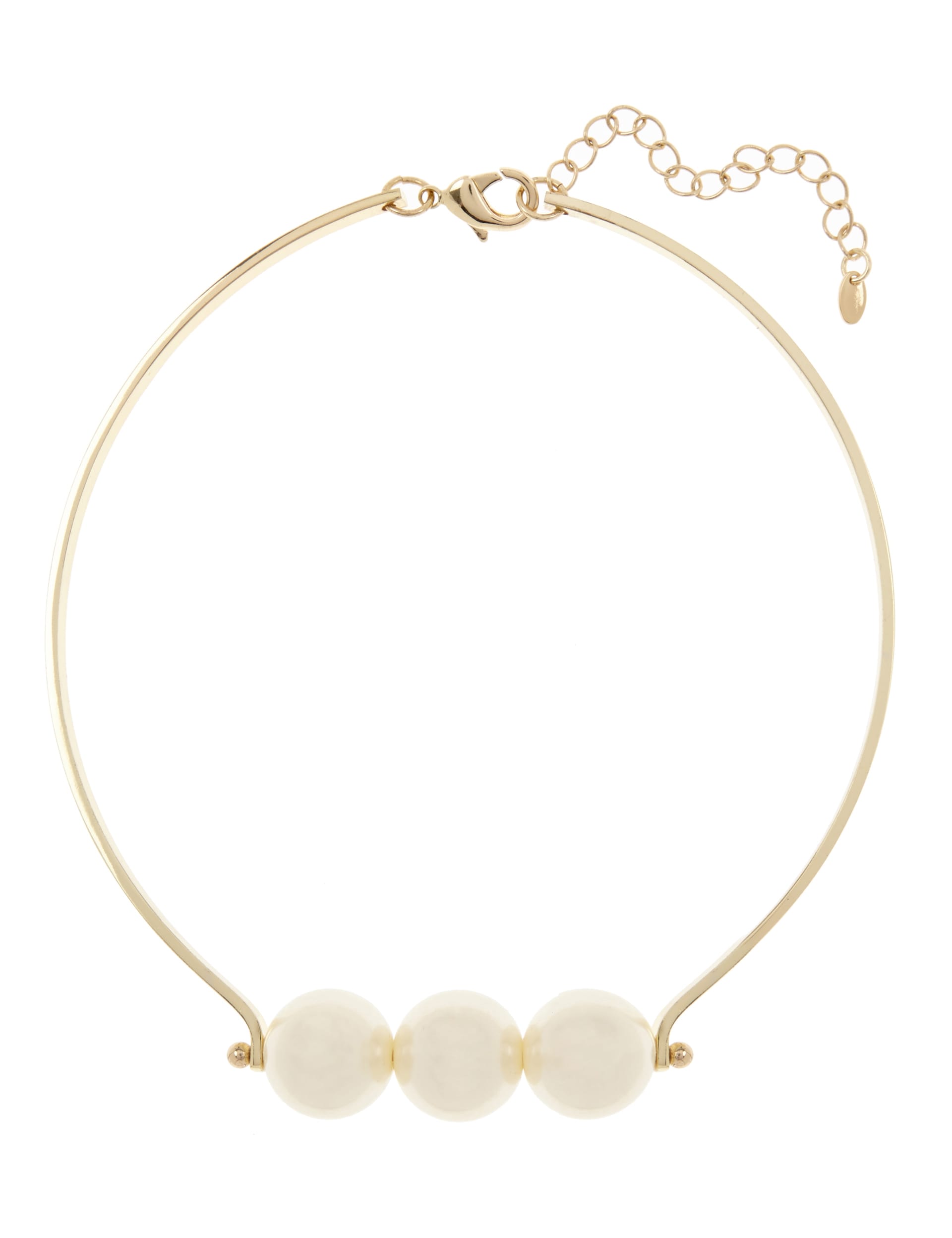 Pearl Effect Choker Necklace Image 1 of 1