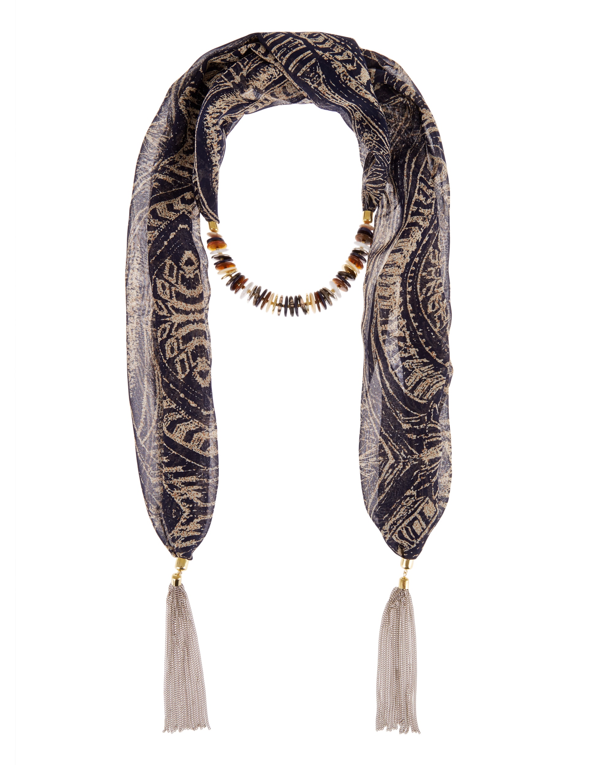 Patterened Scarf Necklace Image 1 of 1