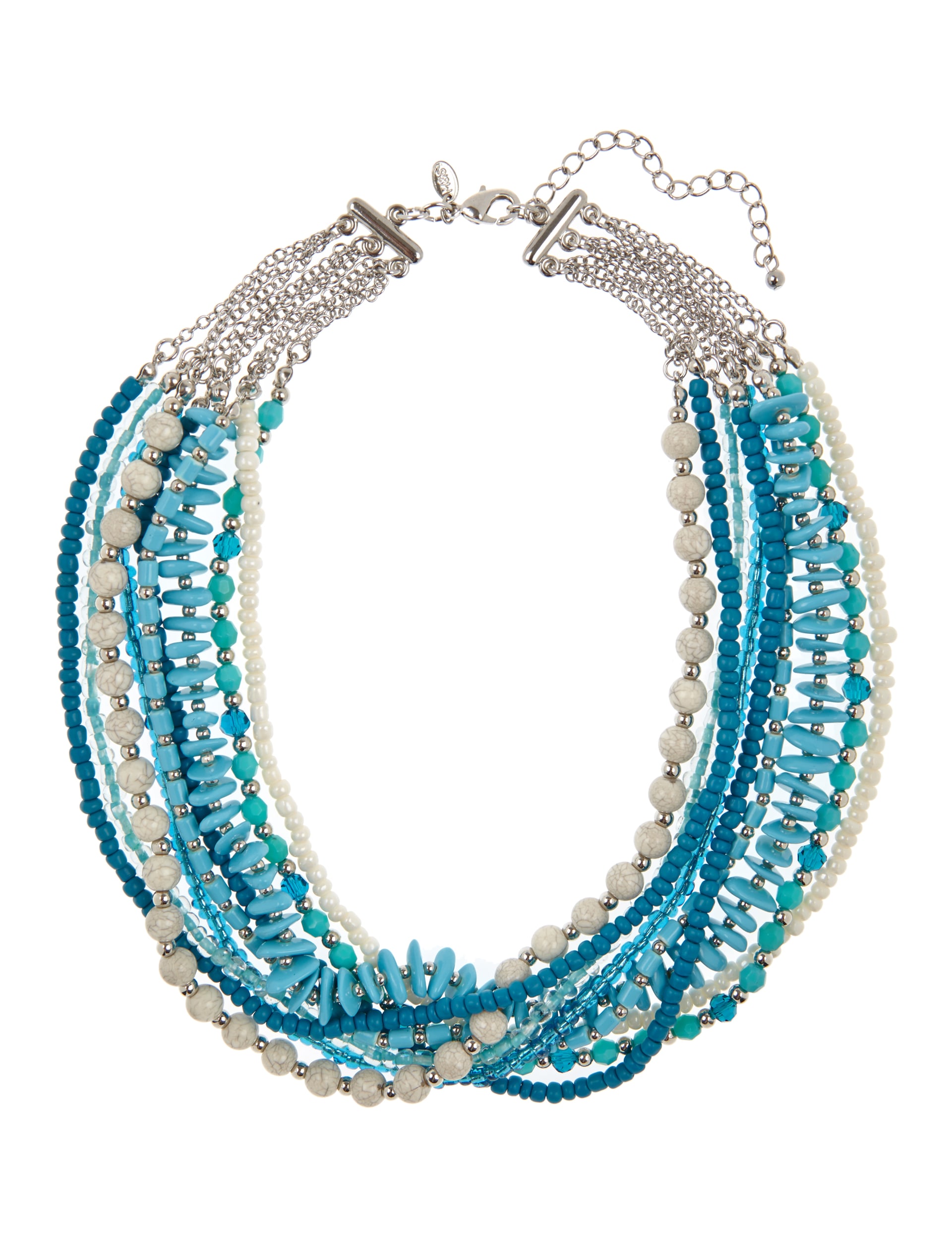 Multi-Strand Tubular & Bead Necklace Image 1 of 1