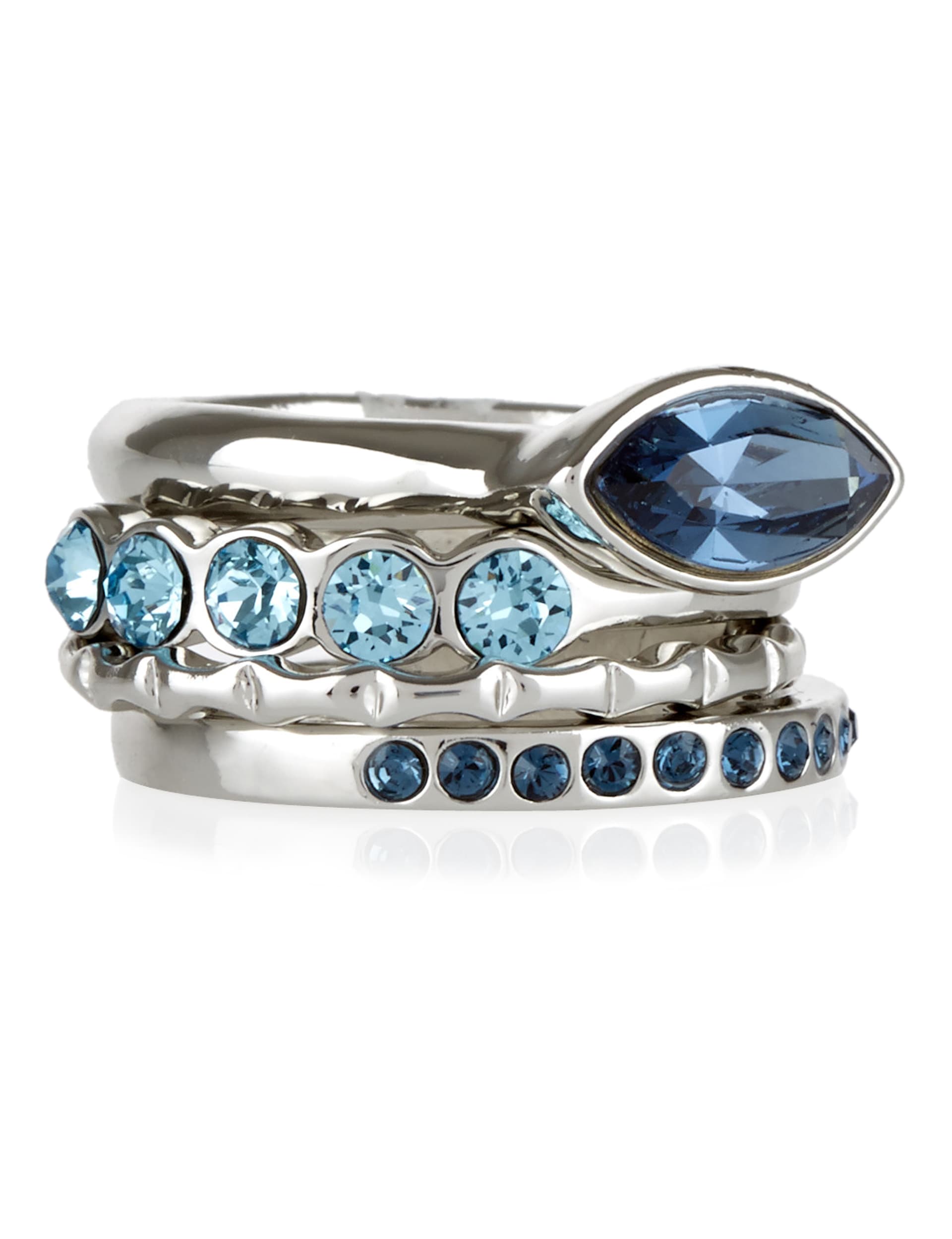 Navette Stacker Rings MADE WITH SWAROVSKI® ELEMENTS Image 1 of 1