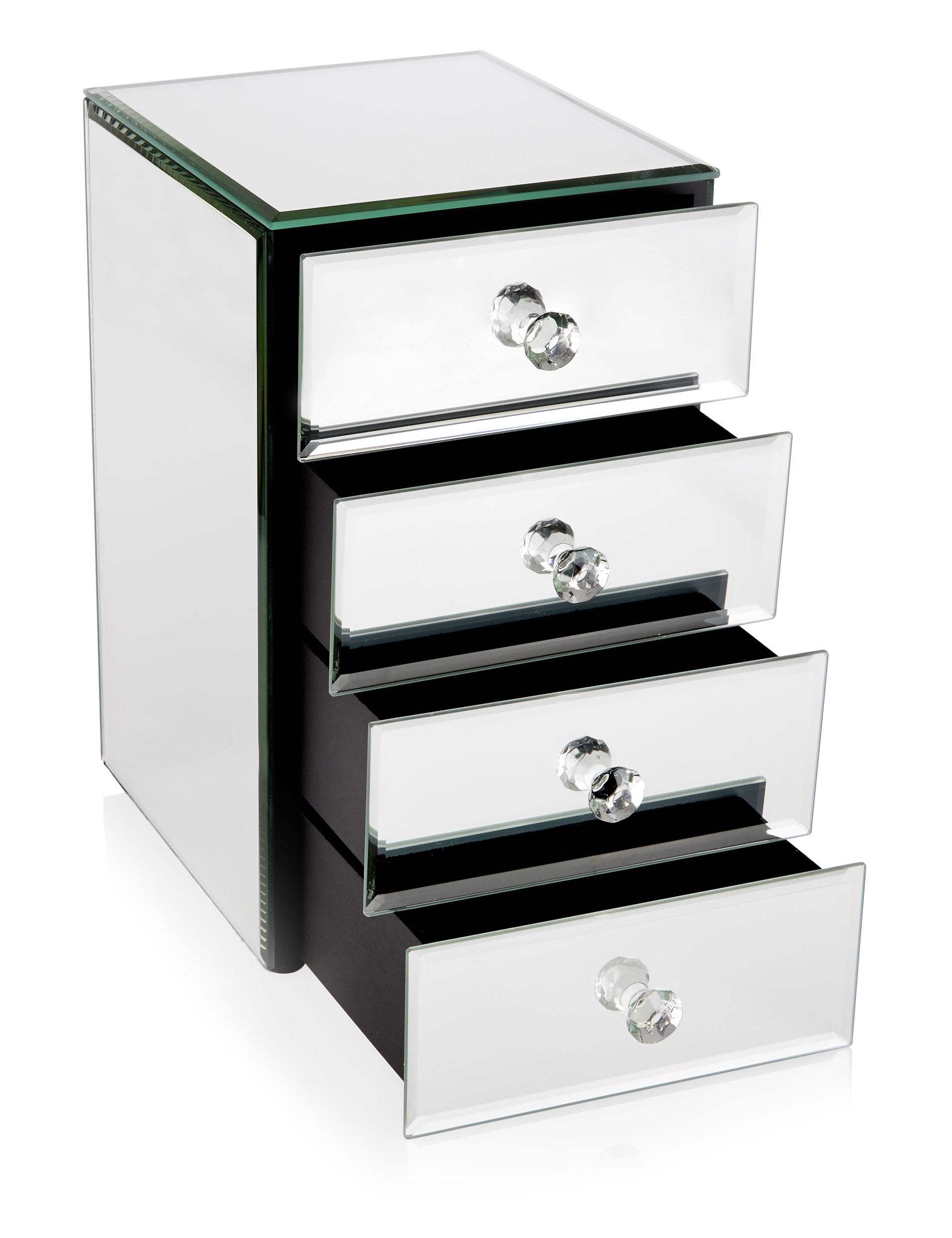 Glass Cabinet 4 Drawer Jewellery Box Image 1 of 2