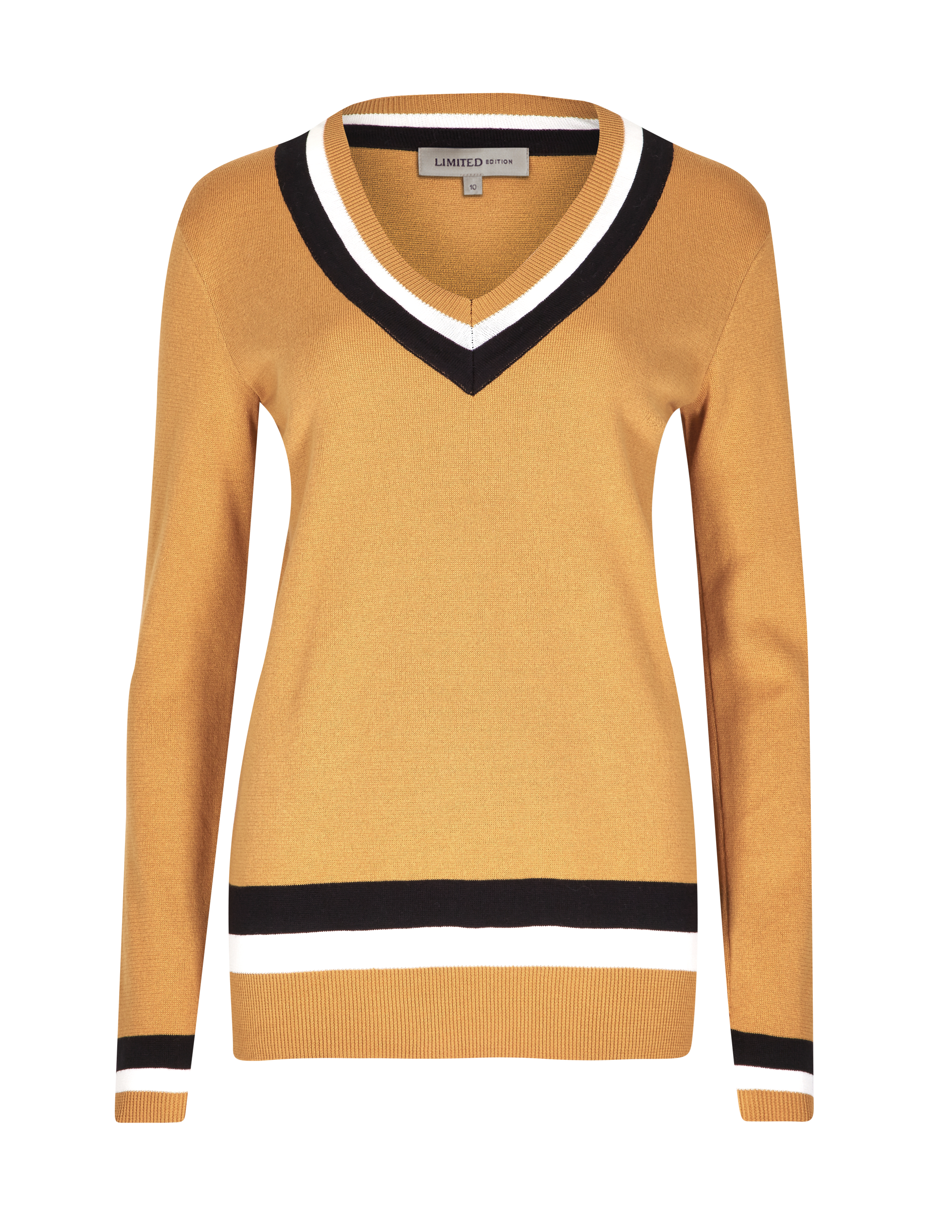 Cotton Rich V-Neck Cricket Jumper Image 2 of 4