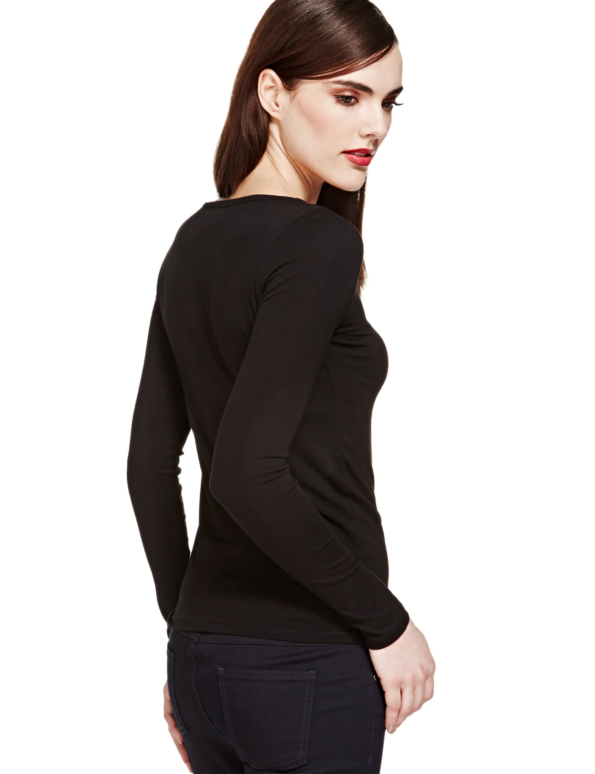 Modal Blend Long Sleeve T-Shirt Image 2 of 6