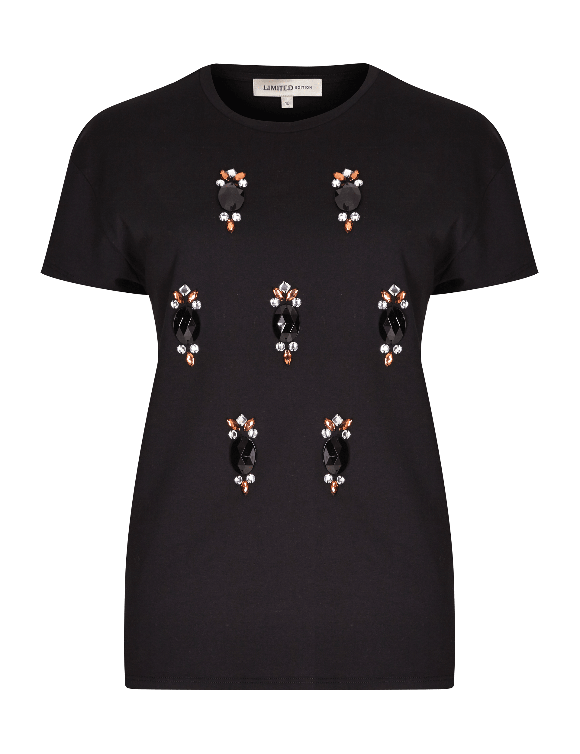 Jewel Embellished T-Shirt with Modal Image 2 of 4