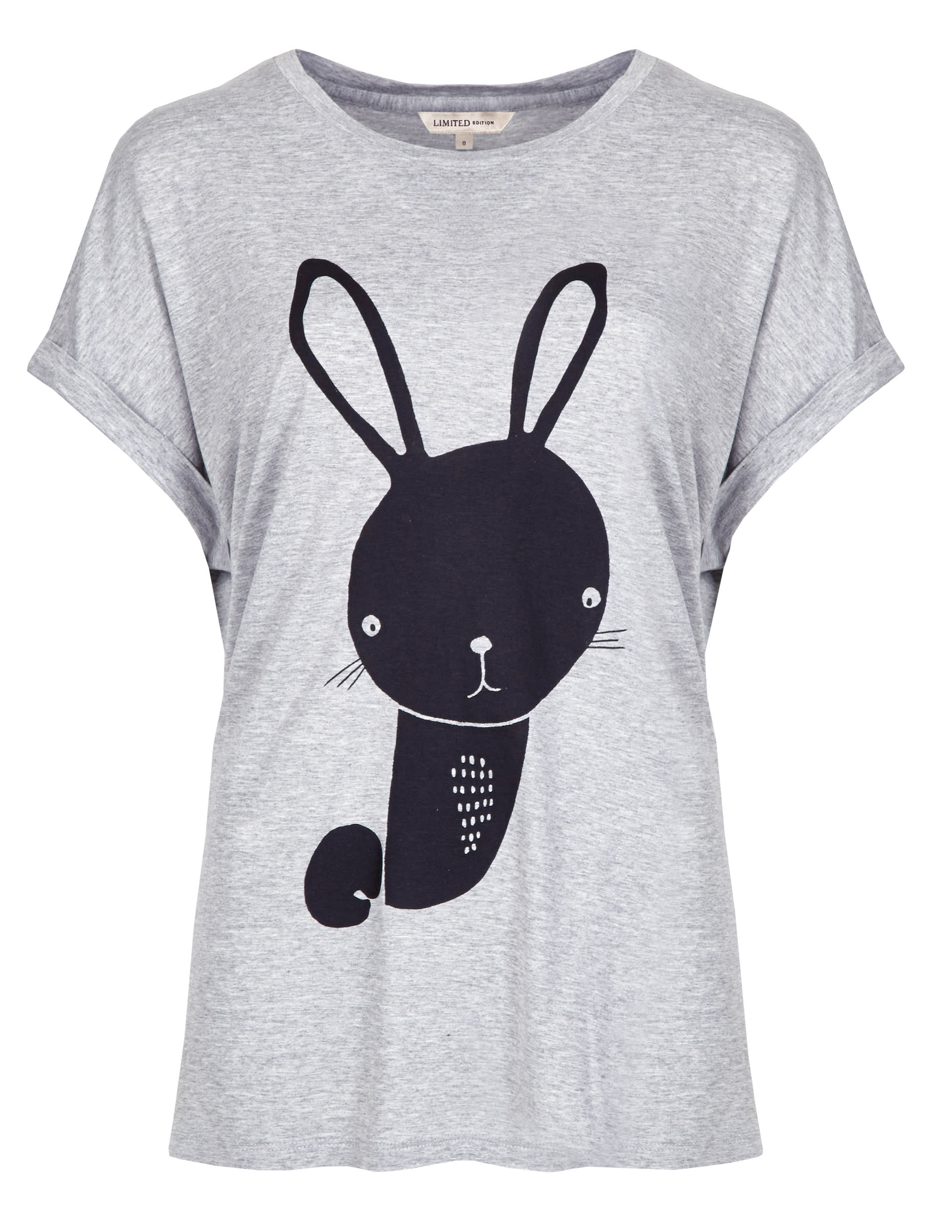 Pure Cotton Illustrated Bunny T-shirt Image 2 of 6