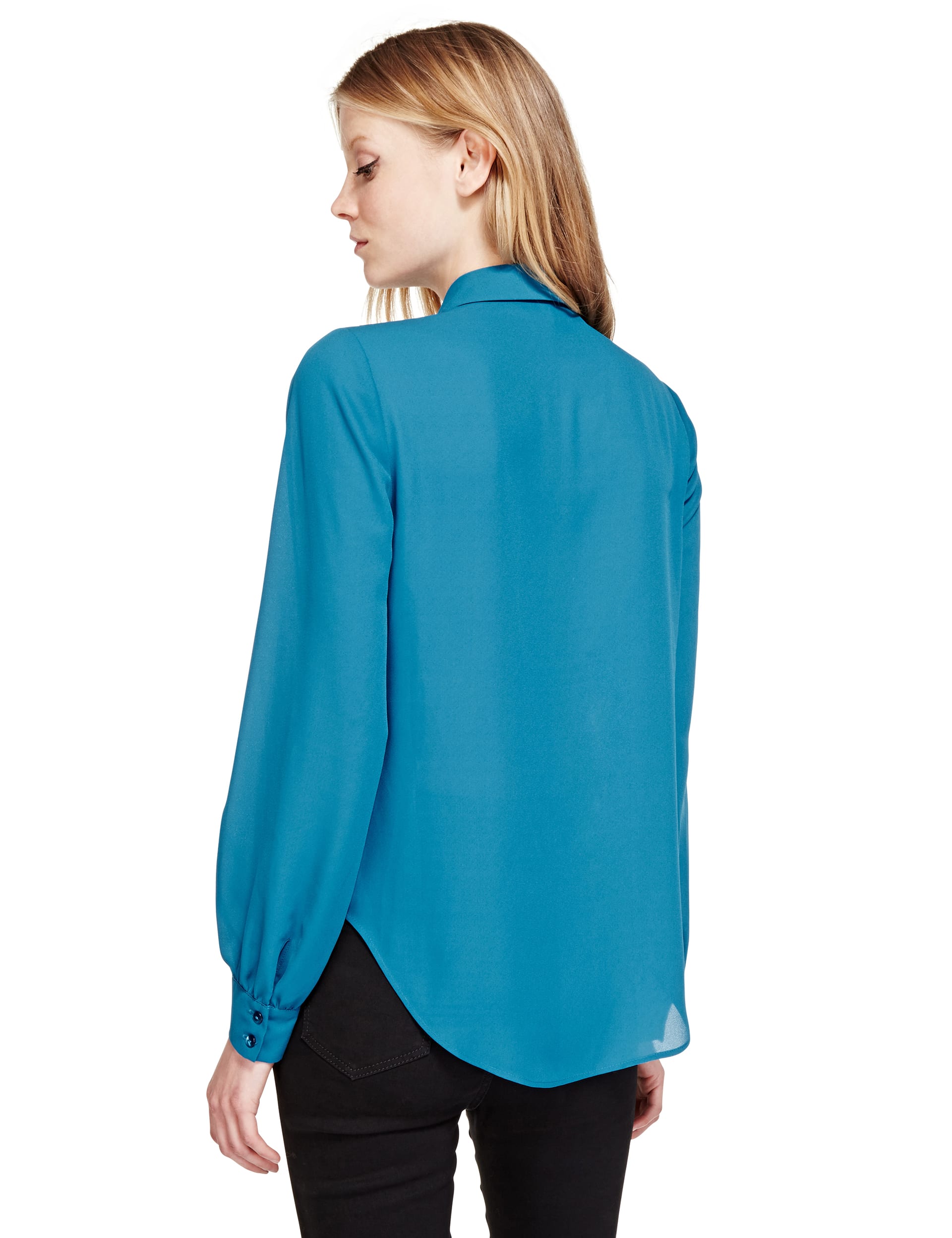 Tie Neck Long Sleeve Blouse Image 2 of 4