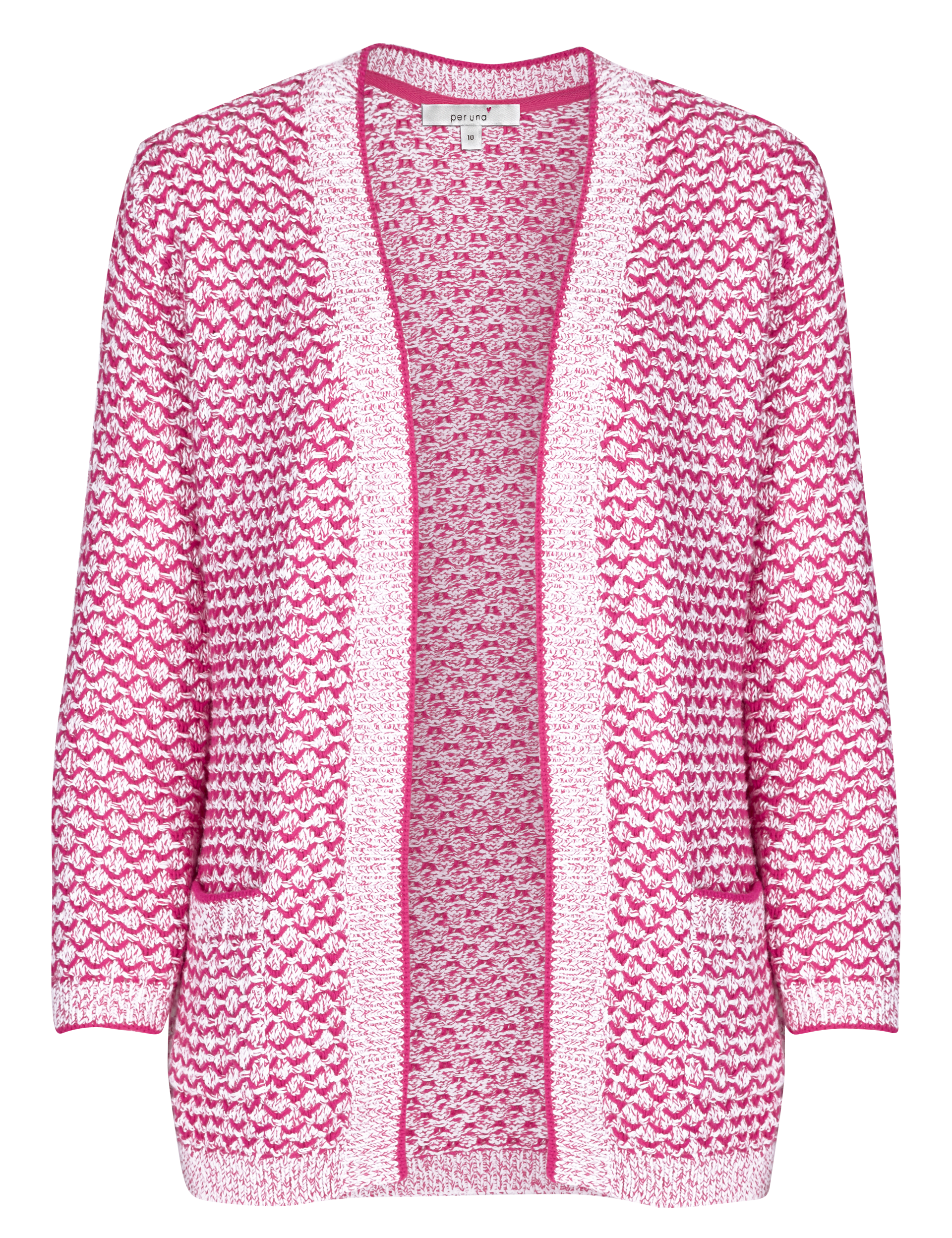 Pure Cotton Tuck Stitch Cardigan Image 2 of 6
