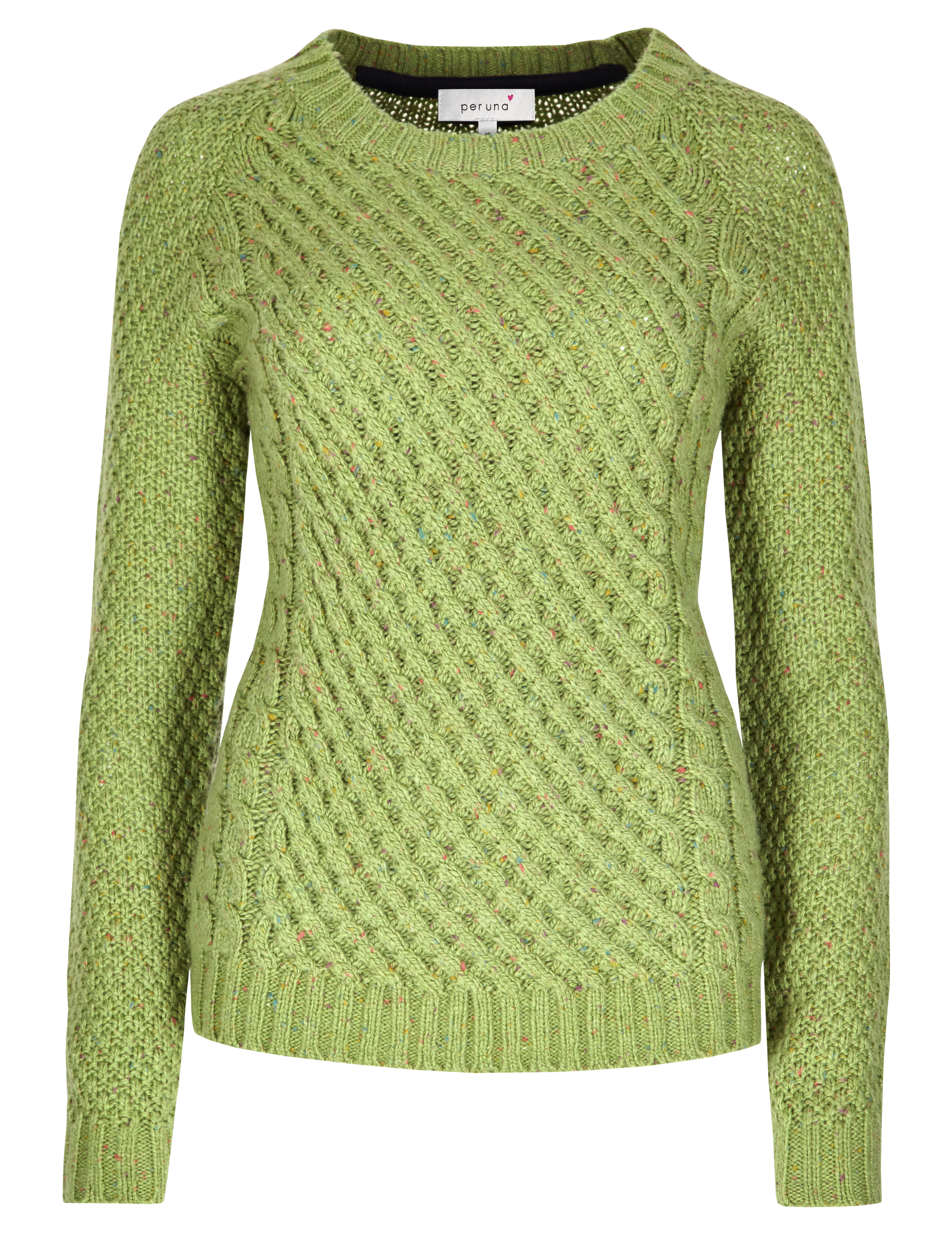 Textured Cable Knit Waffle Jumper with Wool Image 2 of 4