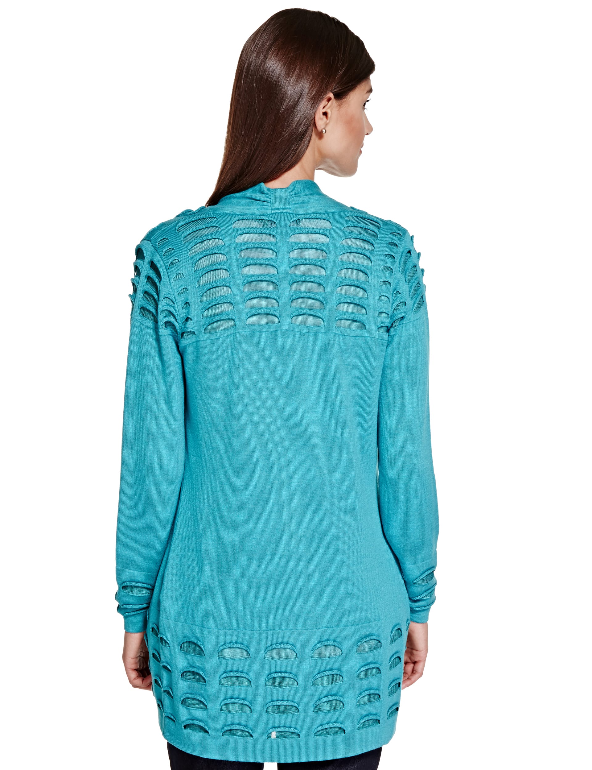 Open Front Textured Cardigan Image 2 of 5