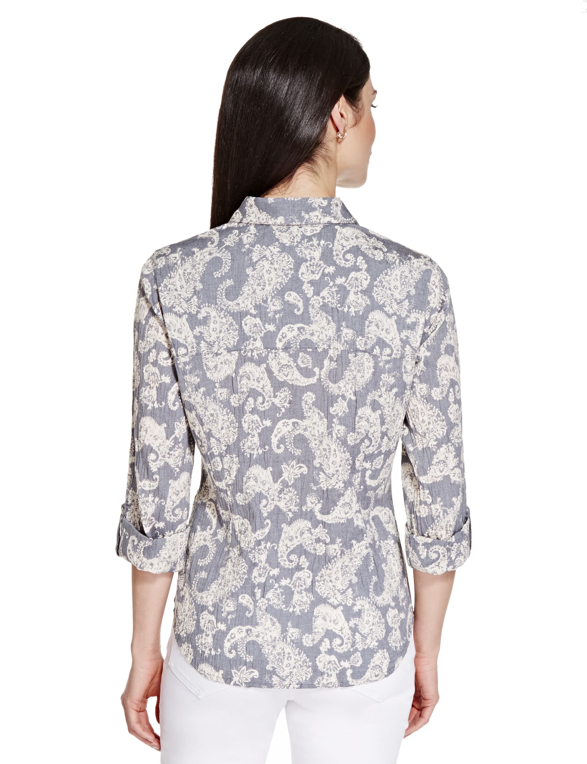 Pure Cotton Paisley Print Shirt Image 2 of 4