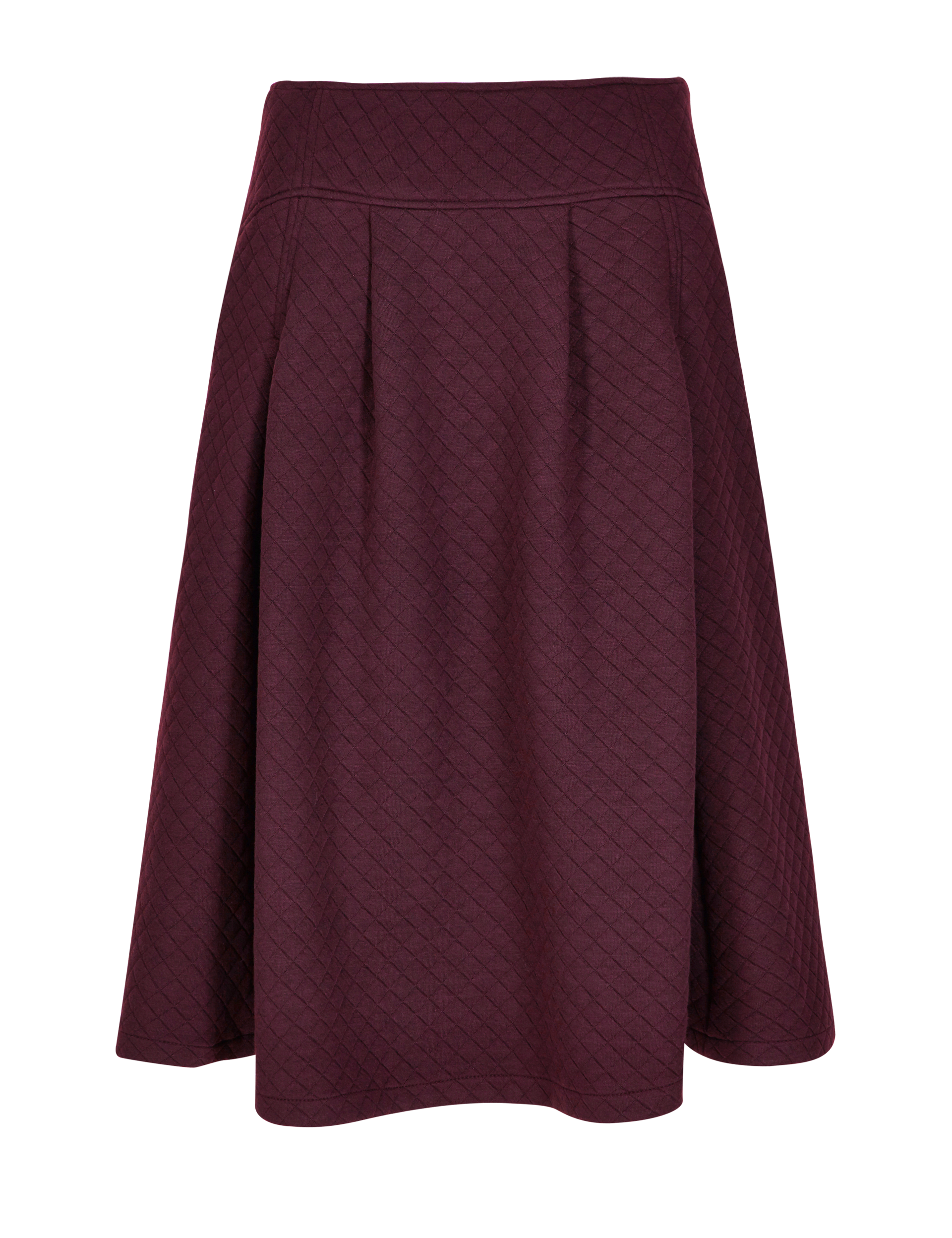 Quilted Midi A-Line Skirt Image 2 of 4