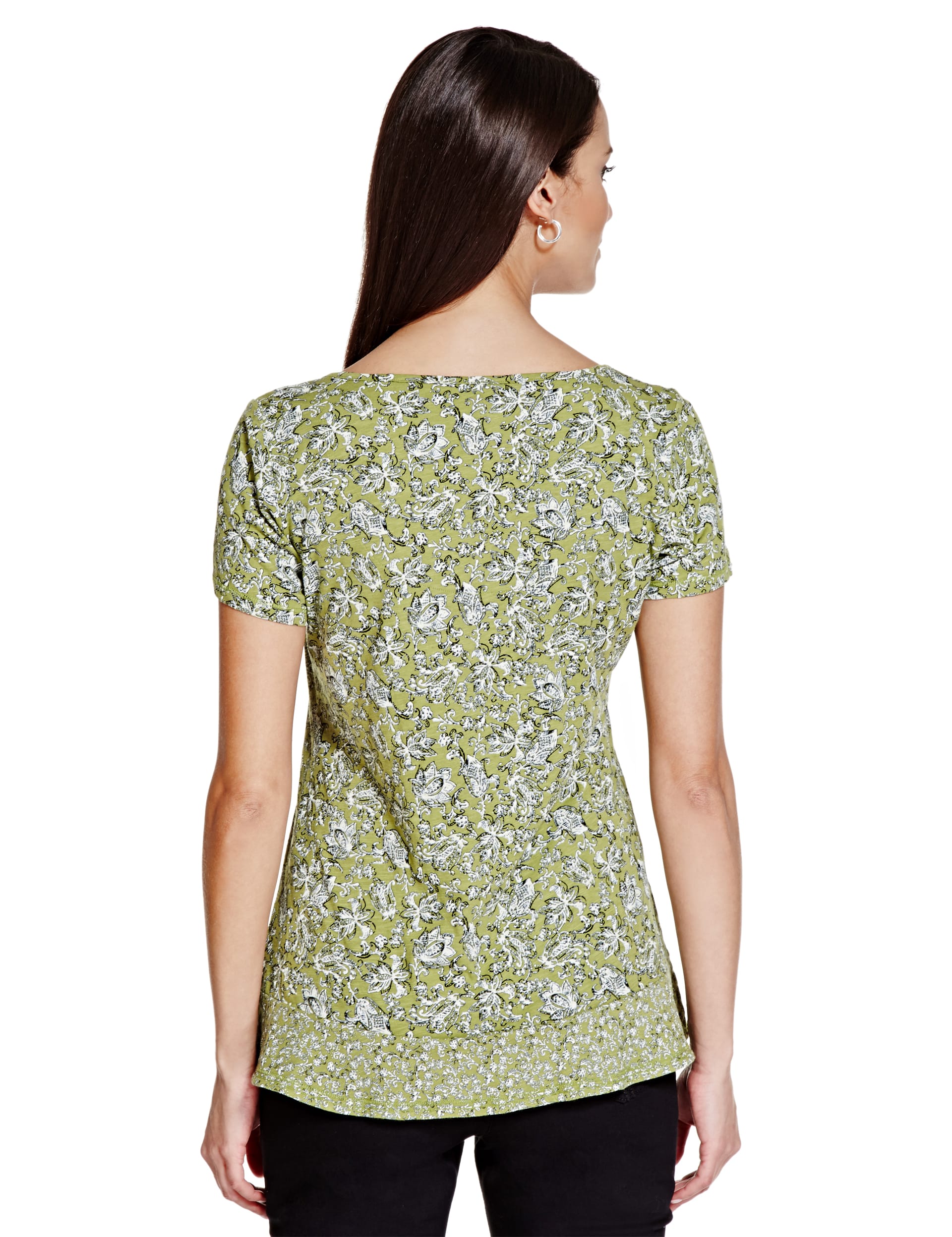 Pure Cotton Floral T-Shirt Image 2 of 4